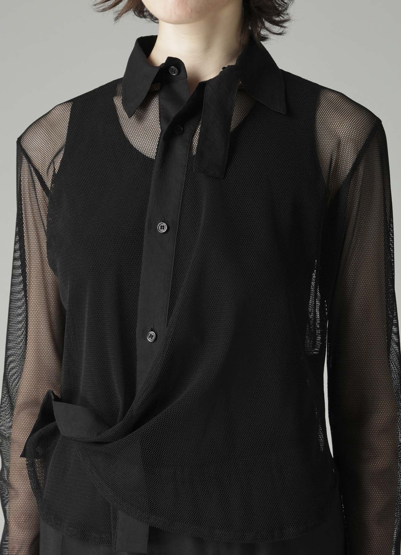 Pe/TULLE  CUFF DETAIL BLOUSE