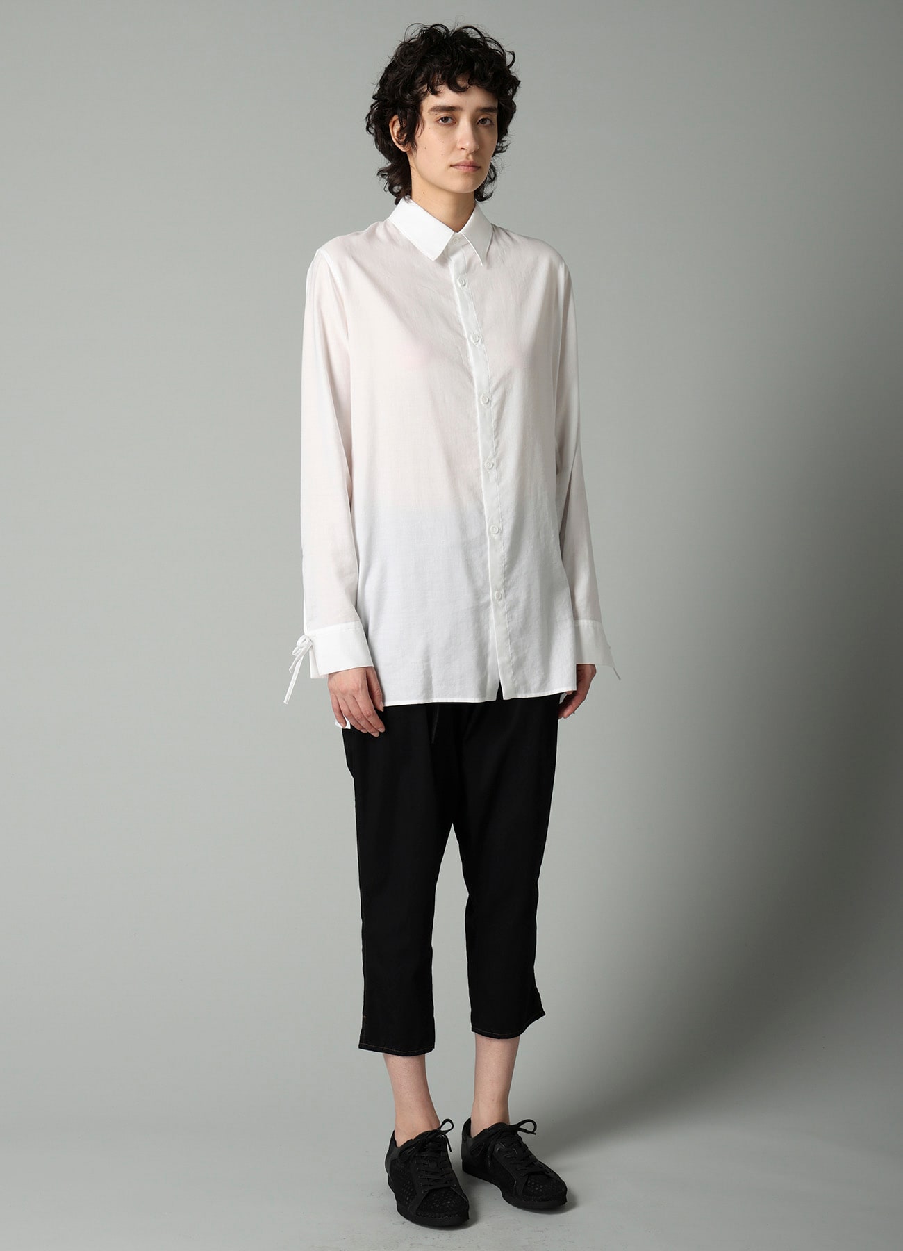 CELLULOSE COTTON VIYELLA STRING DETAIL SHIRT