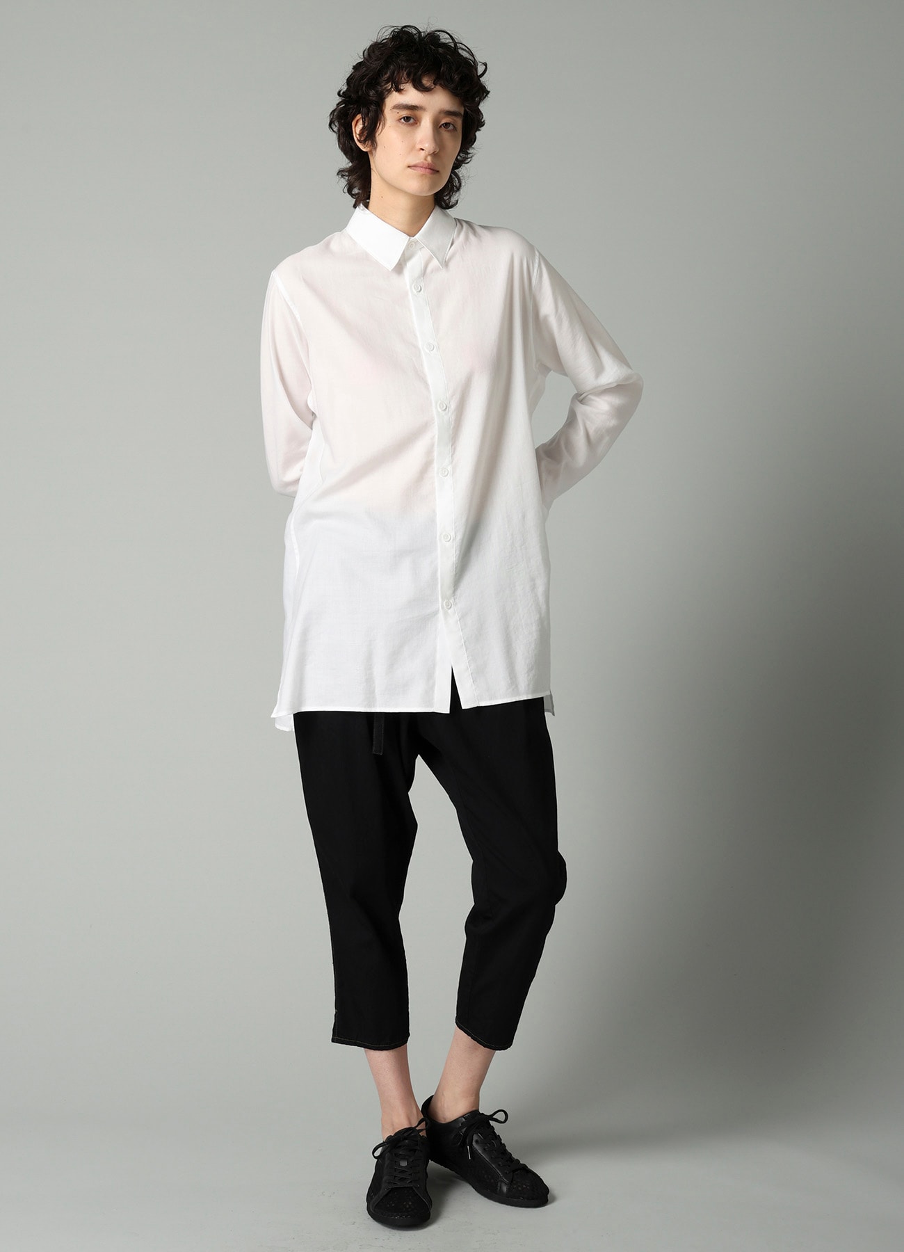CELLULOSE COTTON VIYELLA STRING DETAIL SHIRT