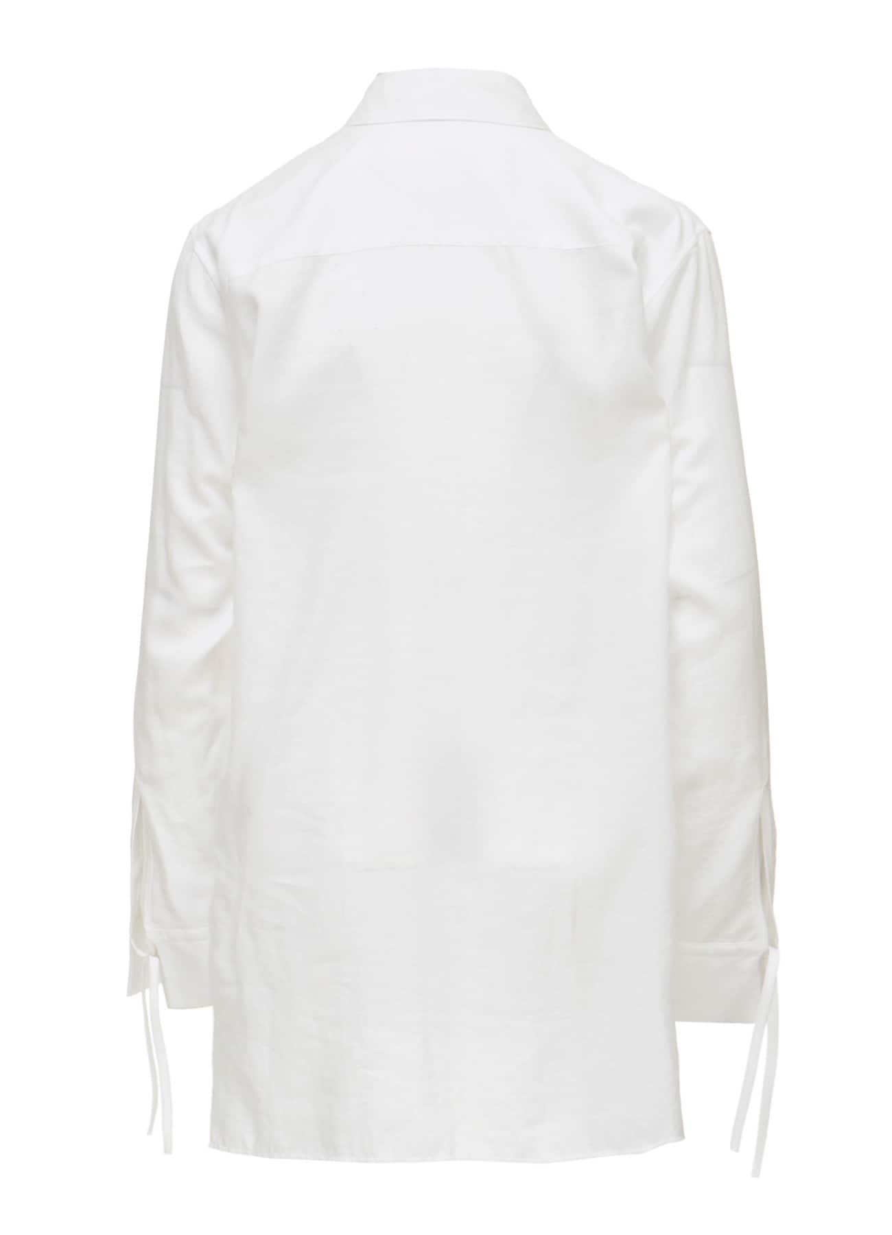 CELLULOSE COTTON VIYELLA STRING DETAIL SHIRT