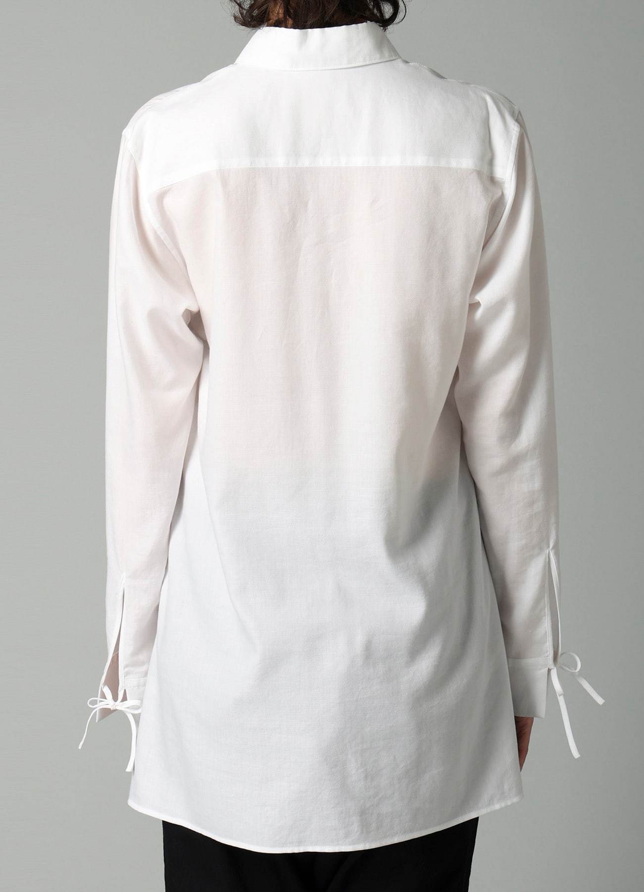 CELLULOSE COTTON VIYELLA STRING DETAIL SHIRT