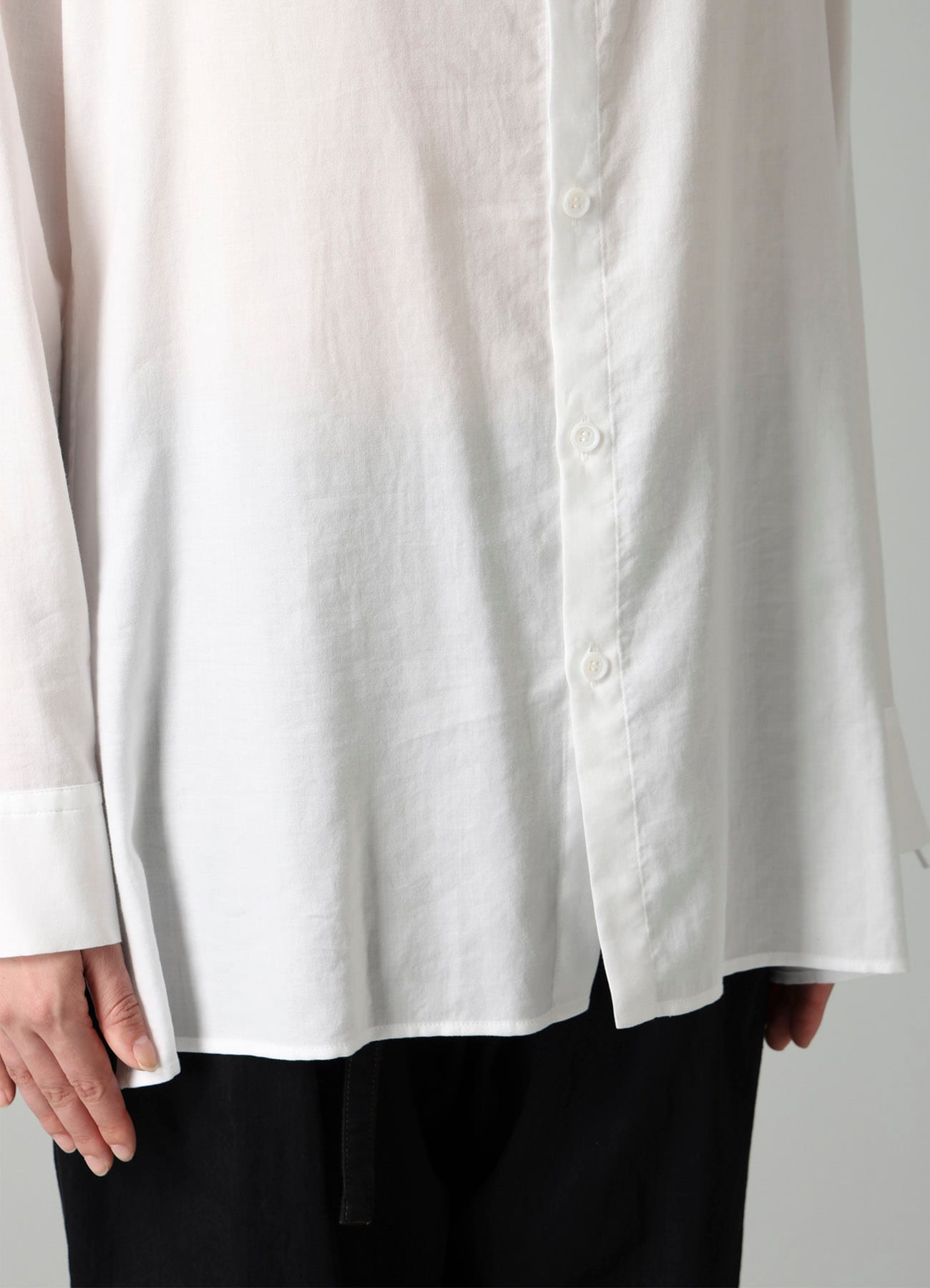 CELLULOSE COTTON VIYELLA STRING DETAIL SHIRT