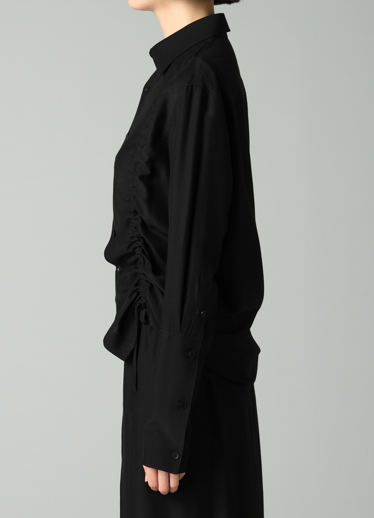 Ry/Si VOILE GATHER DETAIL SHIRT