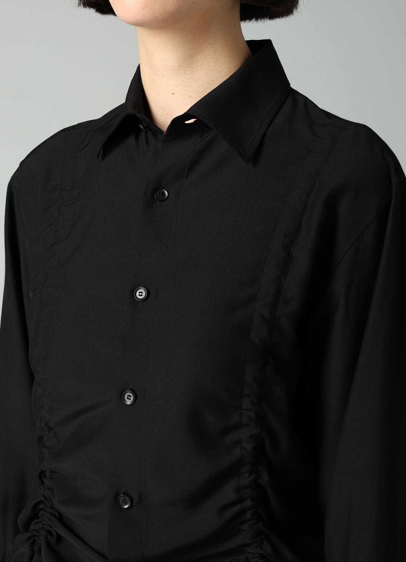 Ry/Si VOILE GATHER DETAIL SHIRT