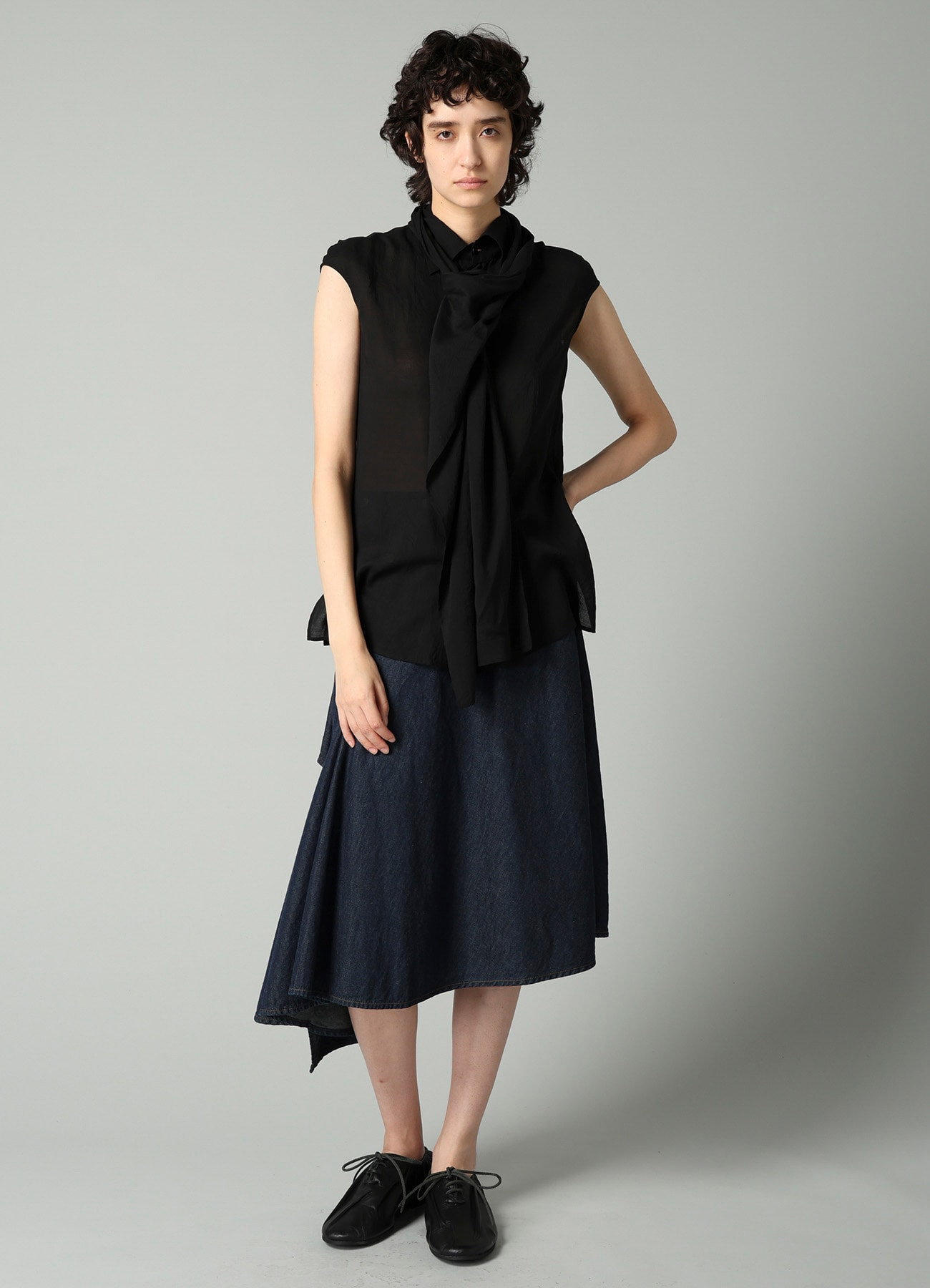 CELLULOSE LAWN FRONT STOLE D FRENCH SLV SHIRT