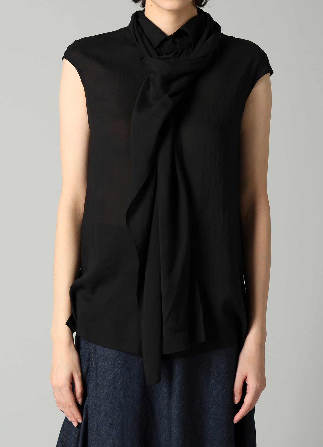 CELLULOSE LAWN FRONT STOLE D FRENCH SLV SHIRT