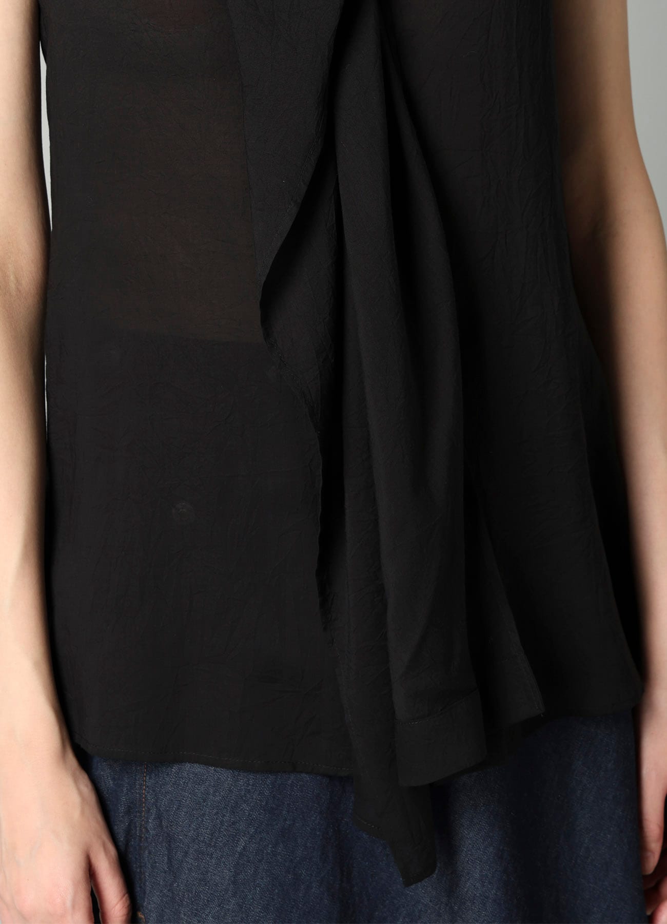 CELLULOSE LAWN FRONT STOLE D FRENCH SLV SHIRT