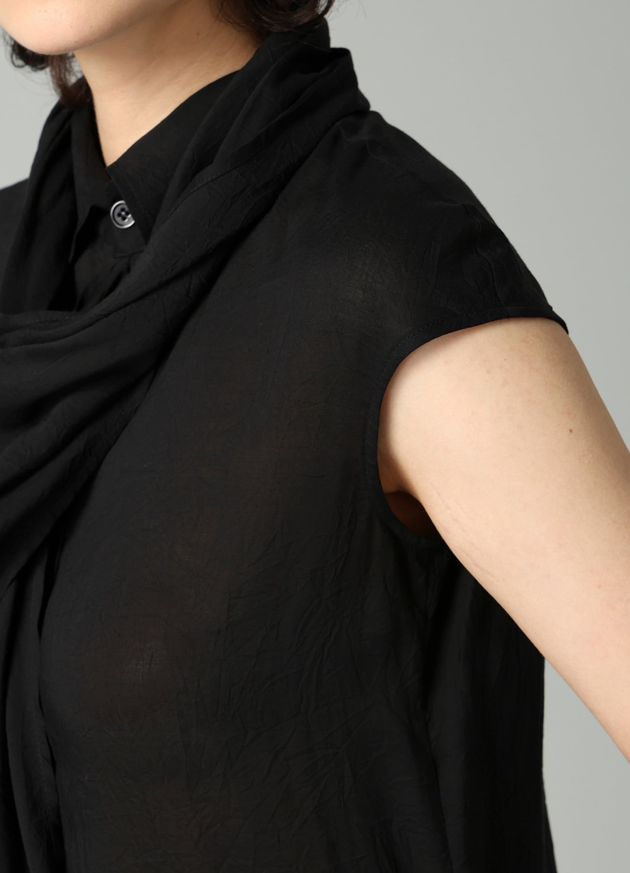 CELLULOSE LAWN FRONT STOLE D FRENCH SLV SHIRT