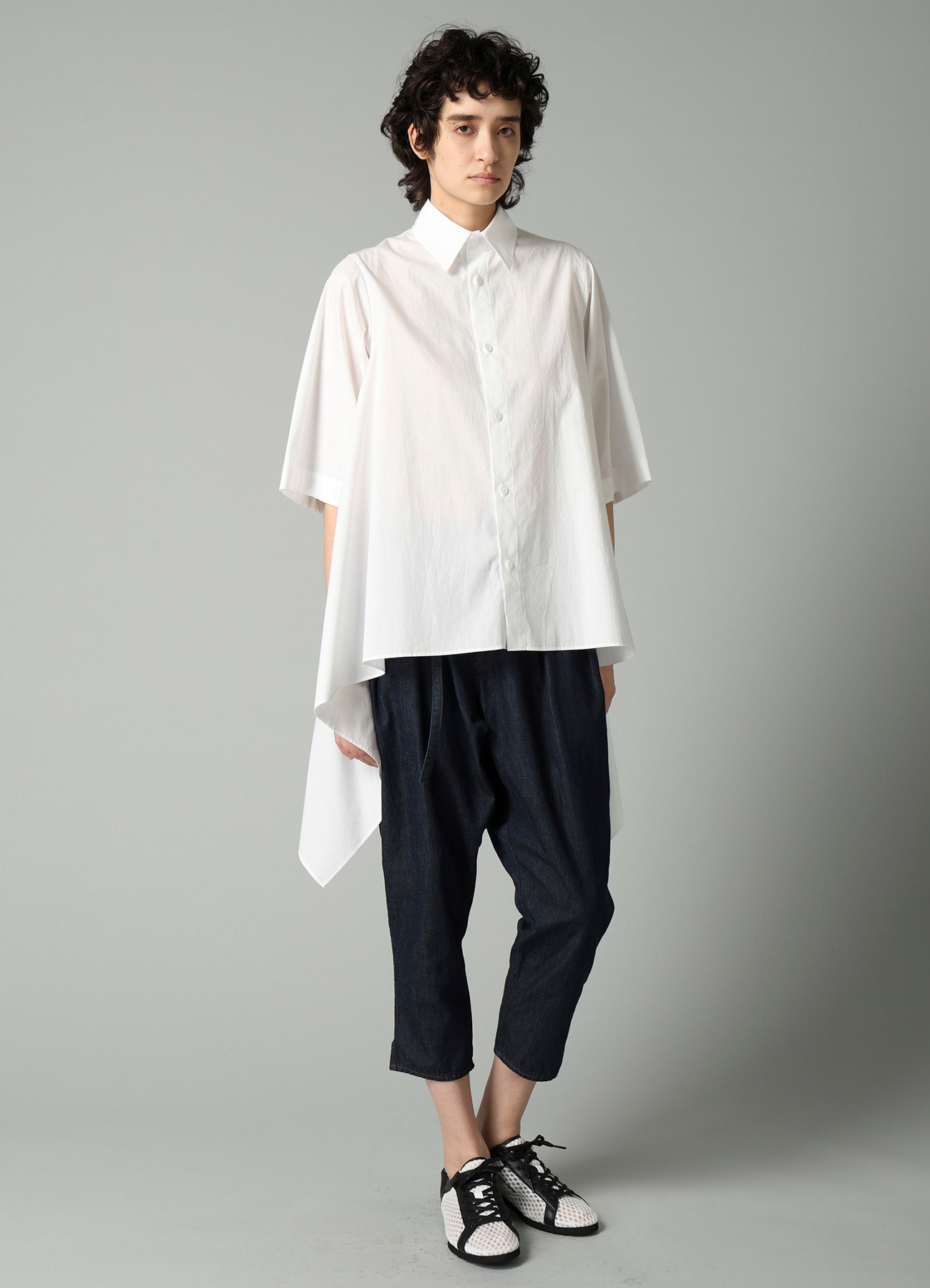 BROAD FLOUNCE SHORT SLV BLOUSE