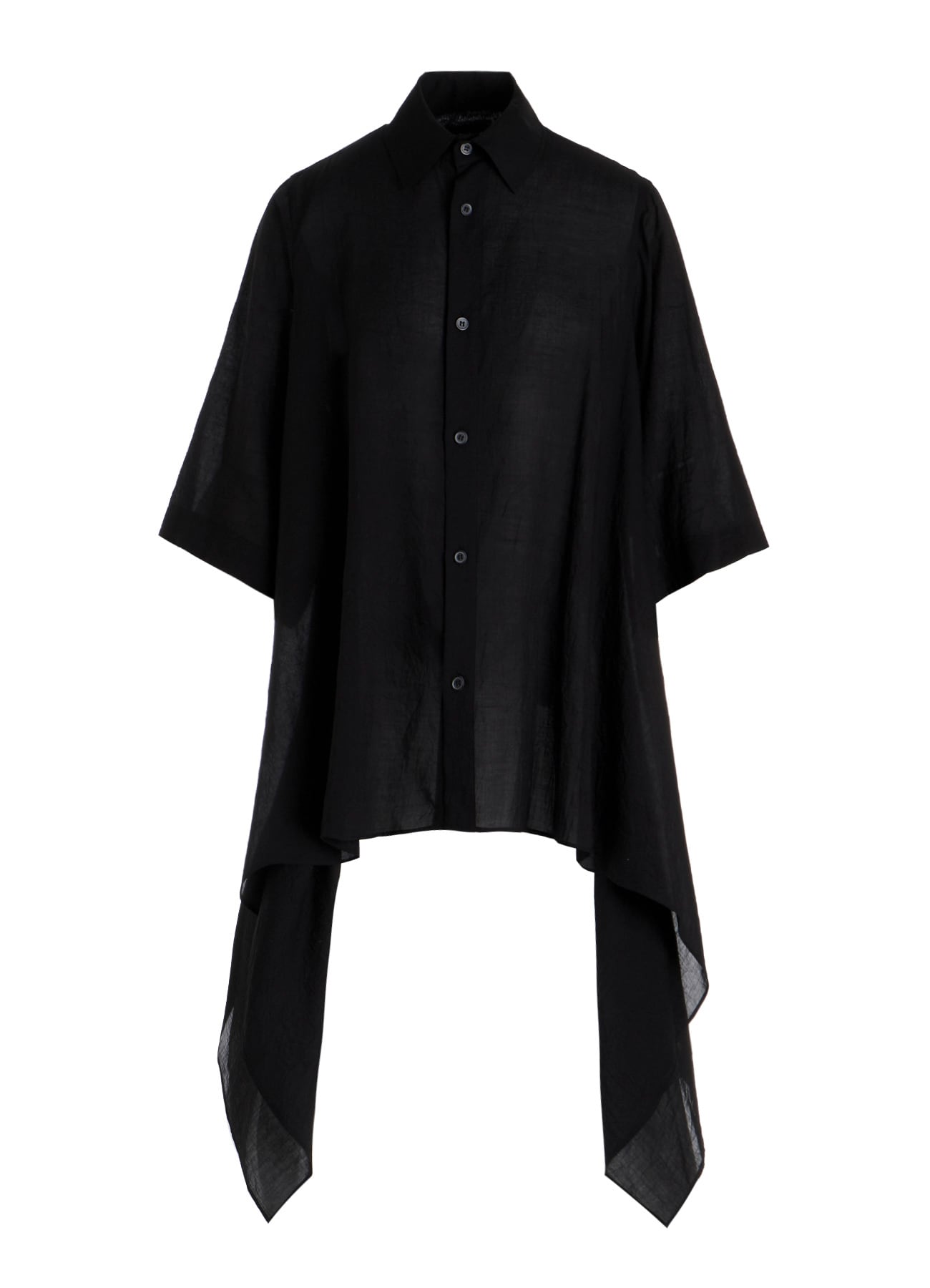 CELLULOSE LAWN FLOUNCE SHORT SLV BLOUSE