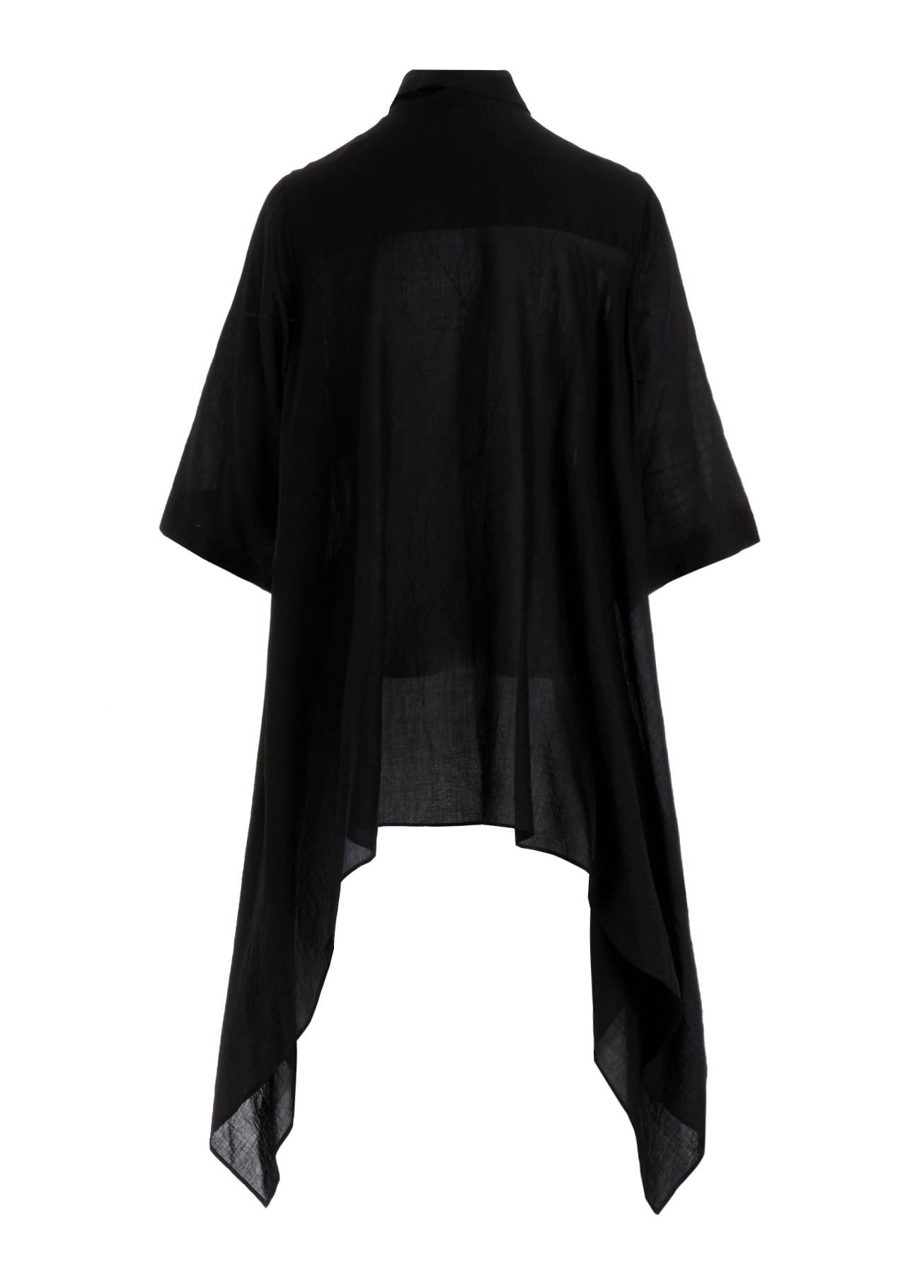 CELLULOSE LAWN FLOUNCE SHORT SLV BLOUSE
