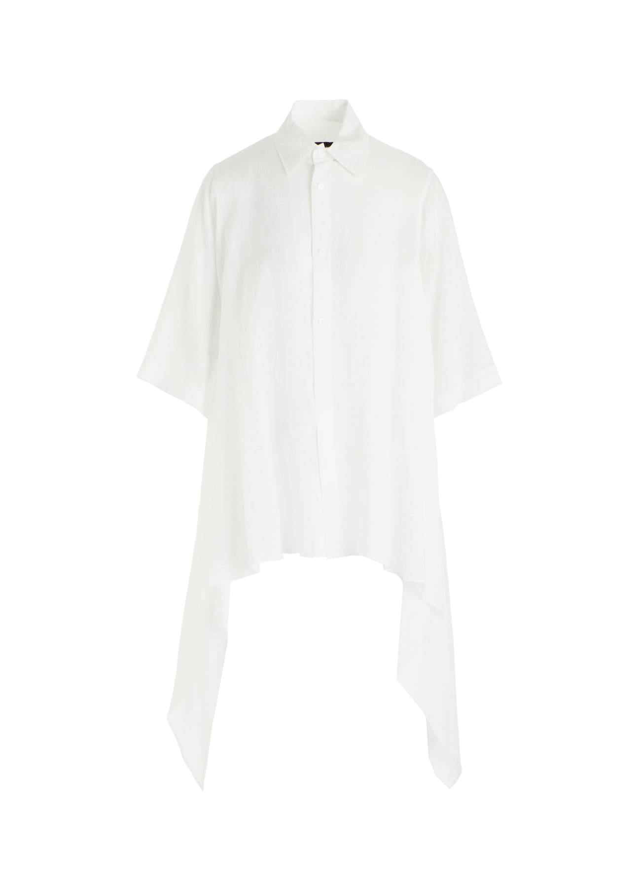 CELLULOSE LAWN FLOUNCE SHORT SLV BLOUSE