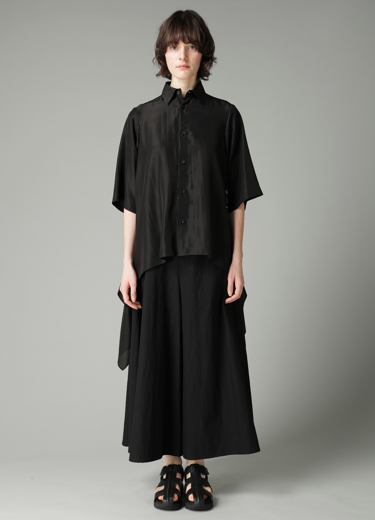 MESSAGE PT 3 FLOUNCE SHORT SLV BLOUSE