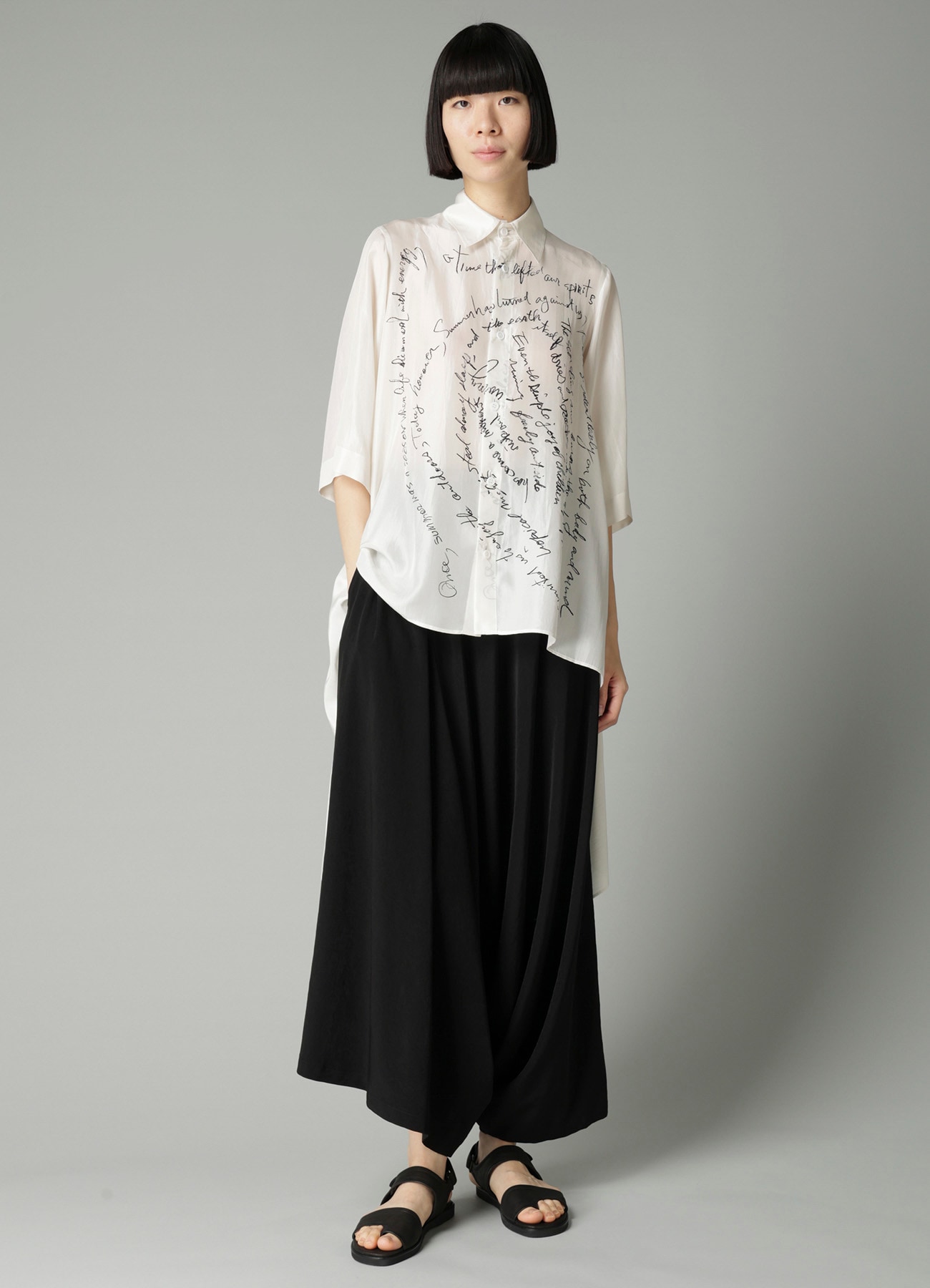 MESSAGE PT 1 FLOUNCE SHORT SLV BLOUSE