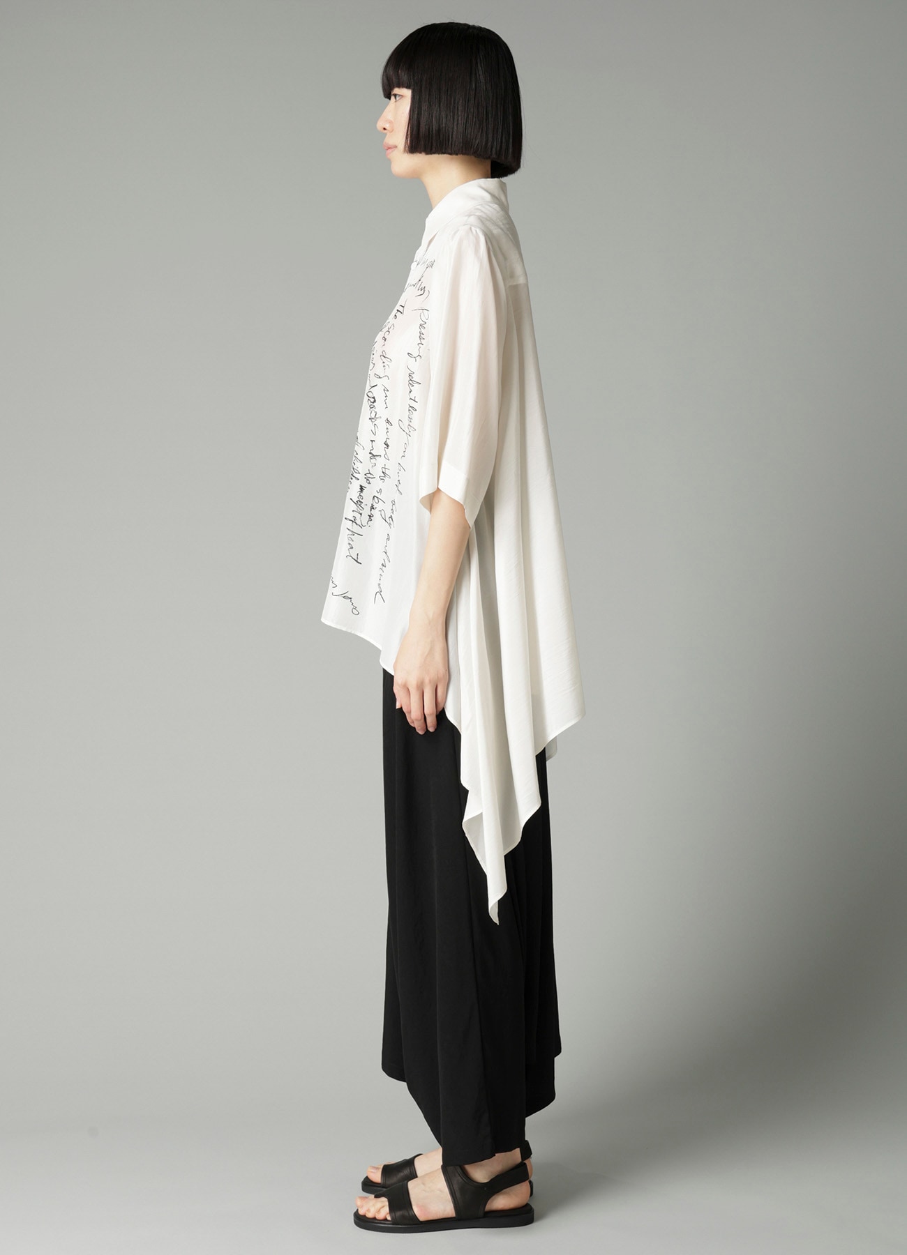 MESSAGE PT 1 FLOUNCE SHORT SLV BLOUSE