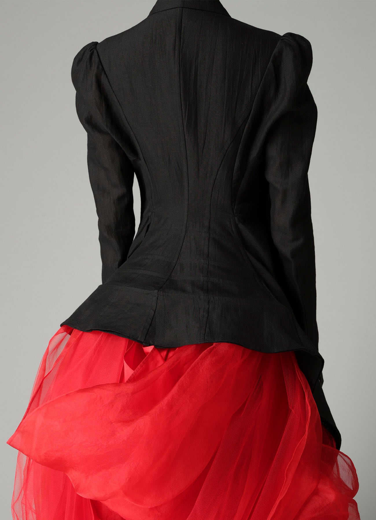 PAPER LINEN CLOTH UNBALANCED COAT