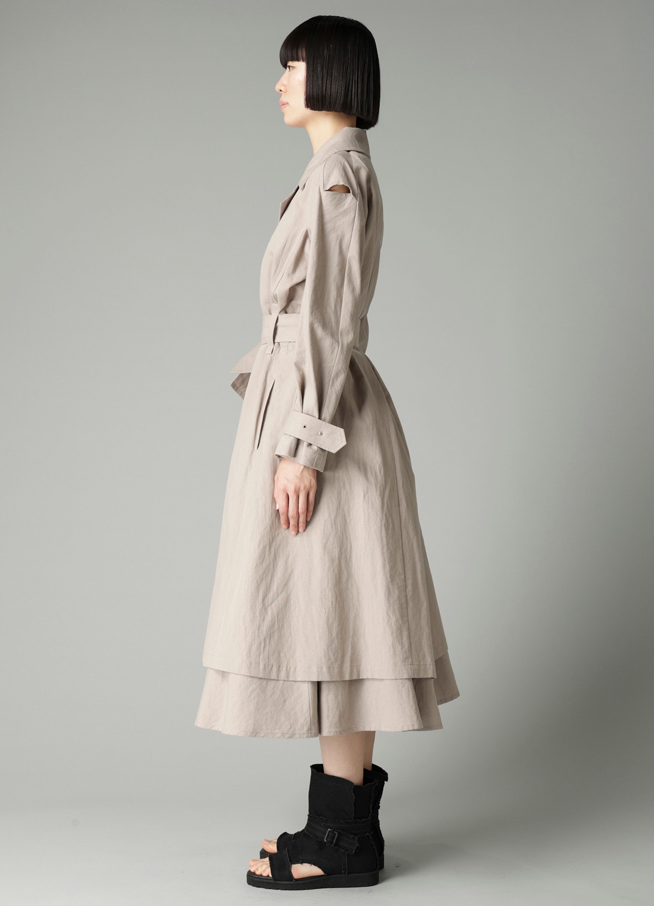 C/Li POPLIN WRAP TRENCH COAT