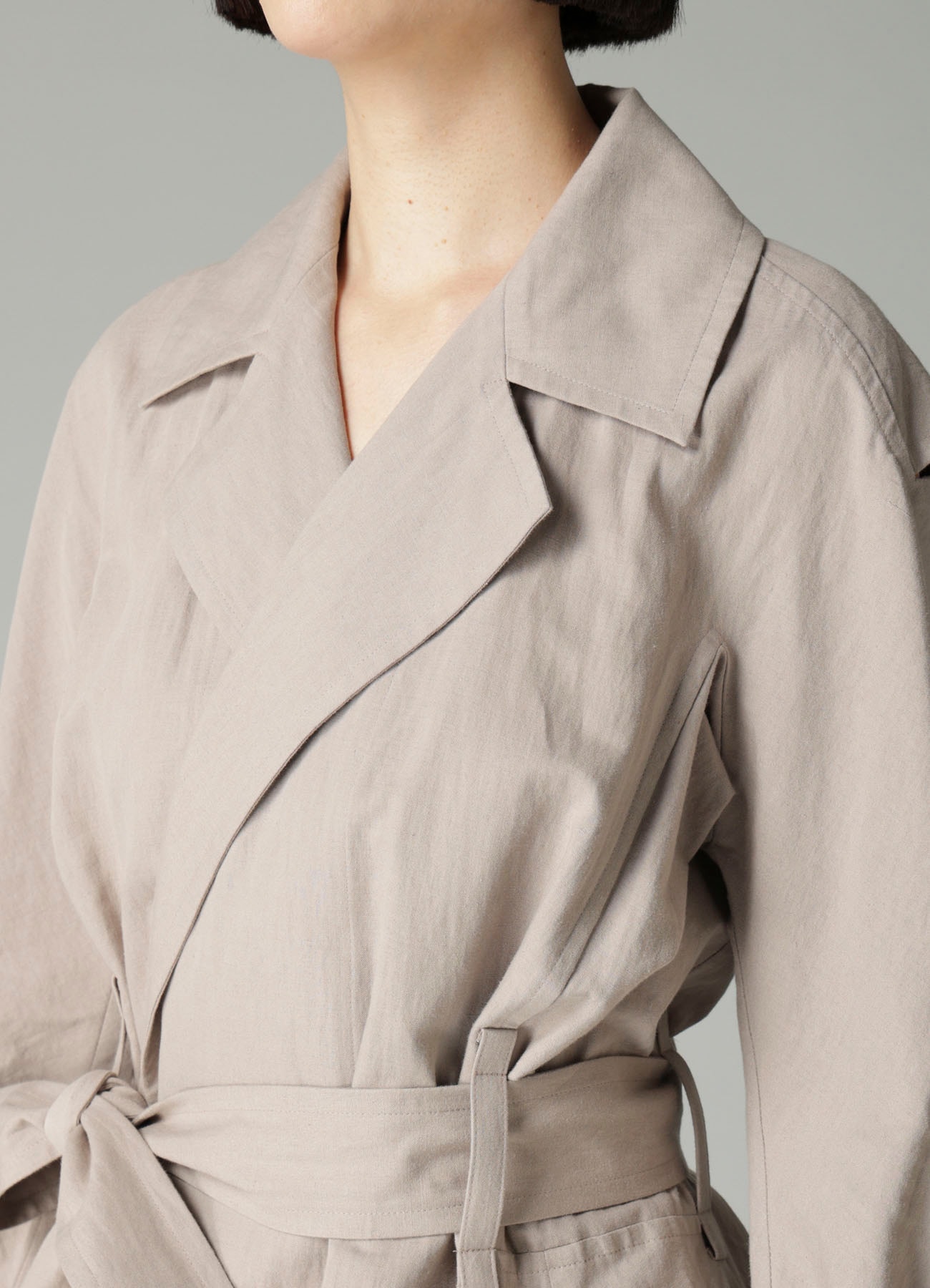 C/Li POPLIN WRAP TRENCH COAT