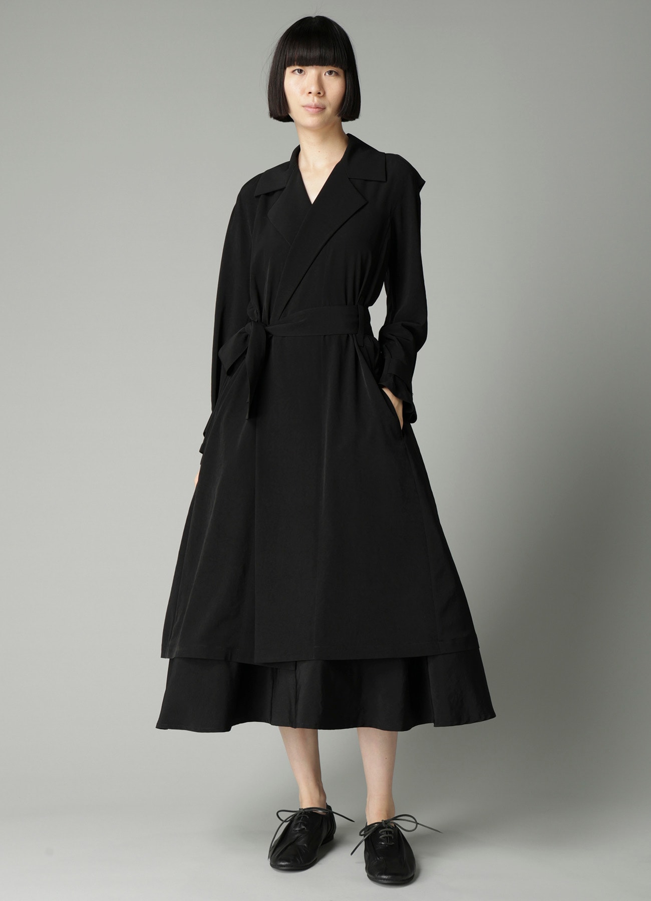 Ta/Pe CREPE DE CHINE WRAP TRENCH COAT