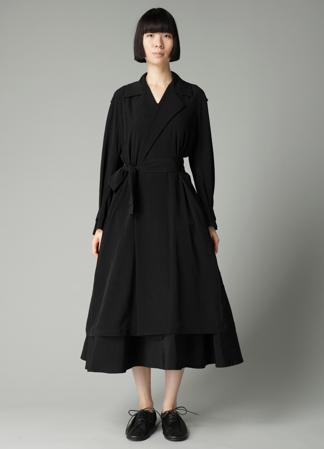 Ta/Pe CREPE DE CHINE WRAP TRENCH COAT