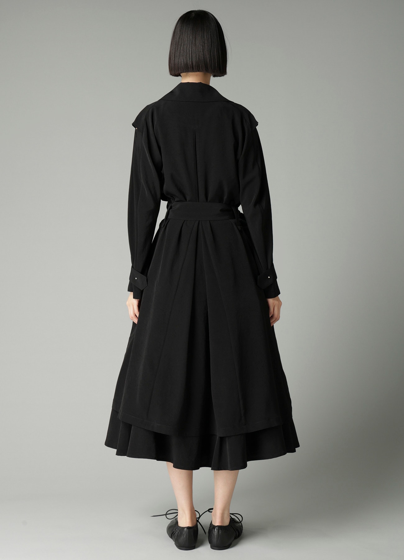 Ta/Pe CREPE DE CHINE WRAP TRENCH COAT