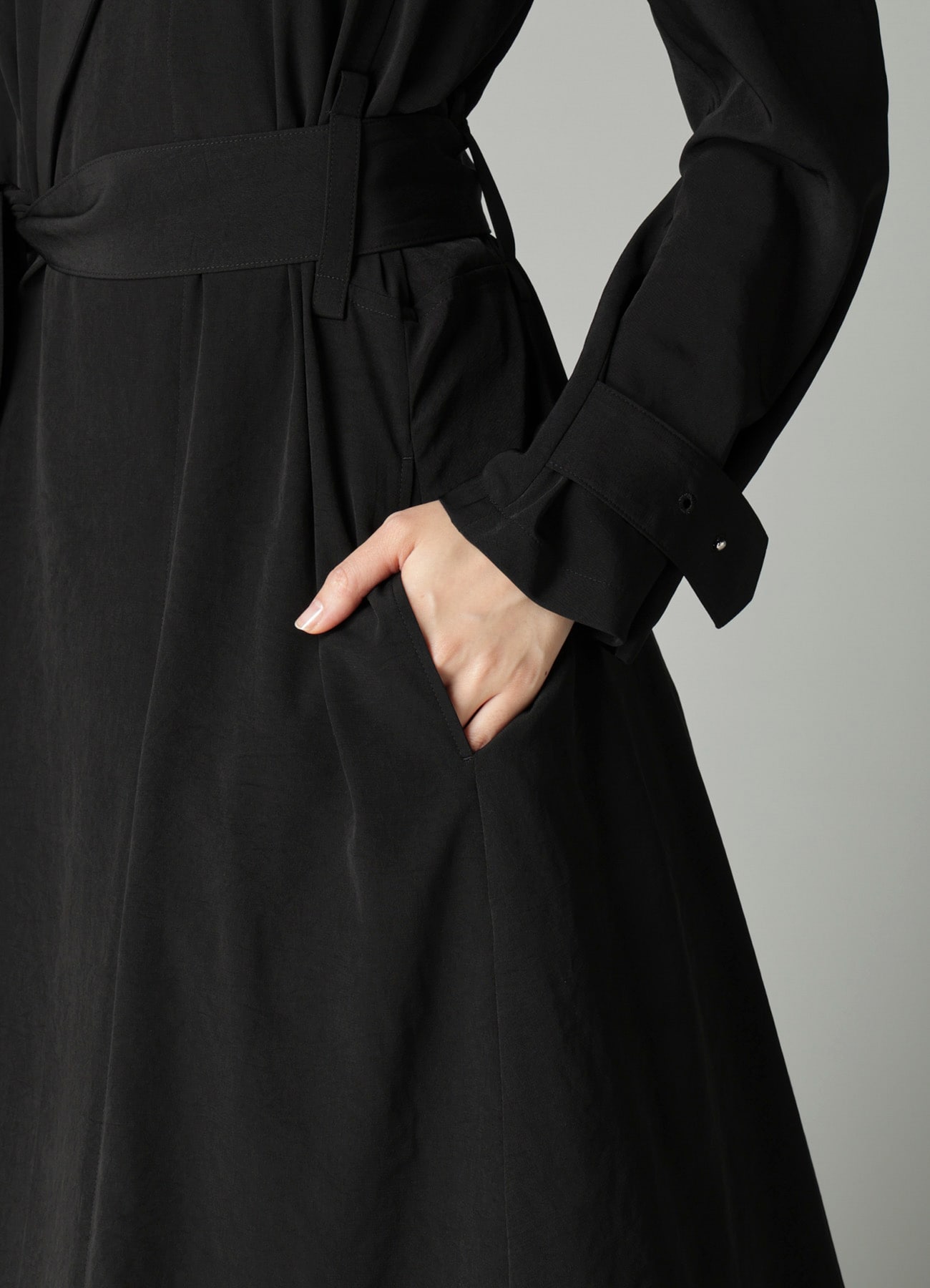 Ta/Pe CREPE DE CHINE WRAP TRENCH COAT