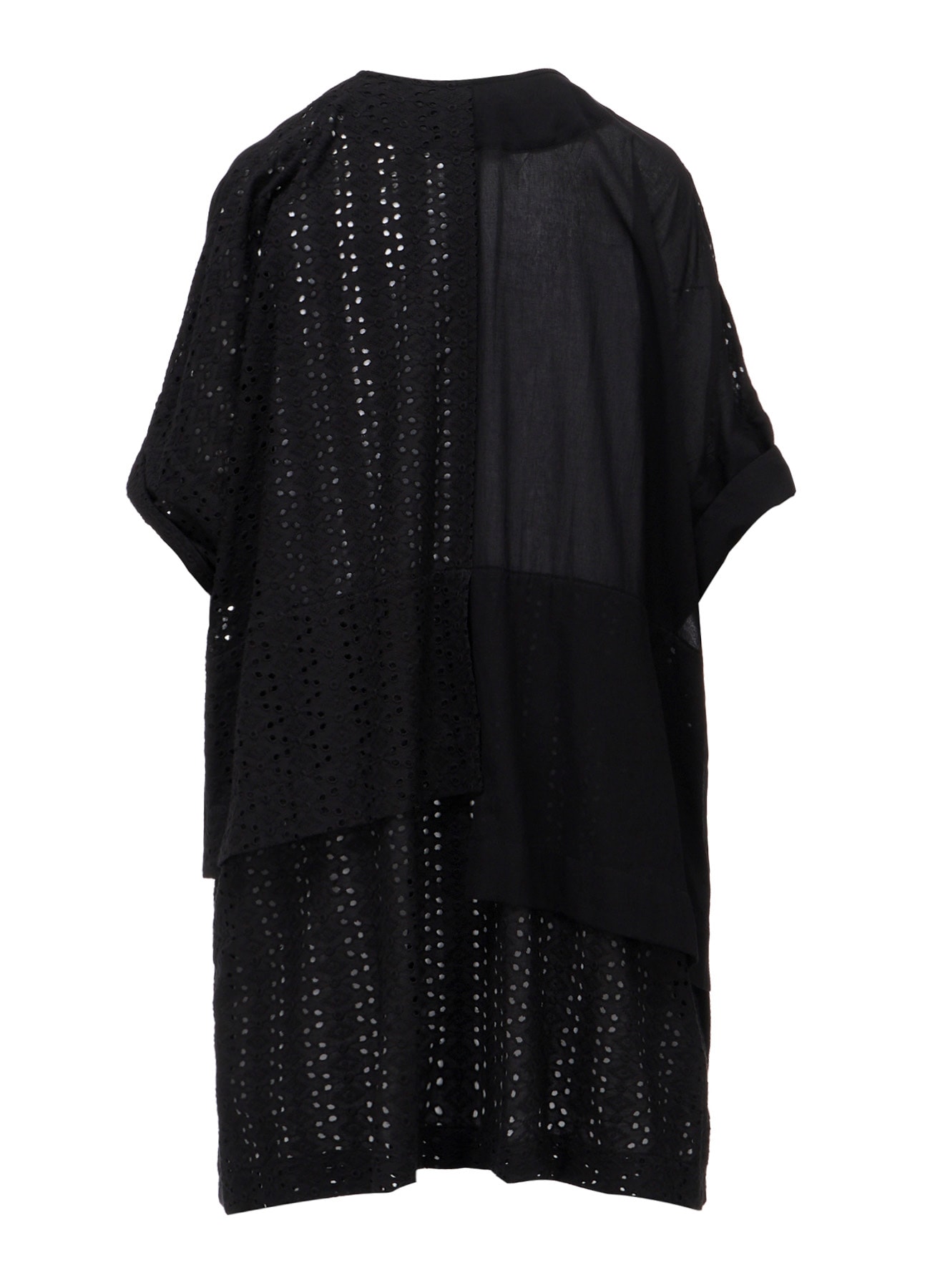 INDIAN EMBROIDERY LACE OUT POCKET UNBALANCED COAT