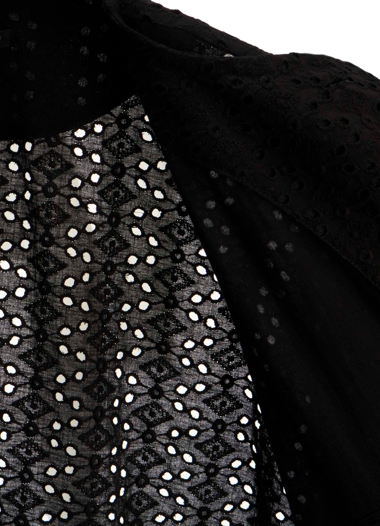 INDIAN EMBROIDERY LACE OUT POCKET UNBALANCED COAT