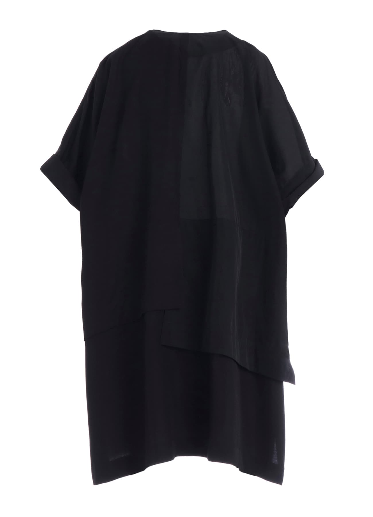 RECYCLE Ny PLAIN WEAVE OUT POCKET UNBALANCED COAT