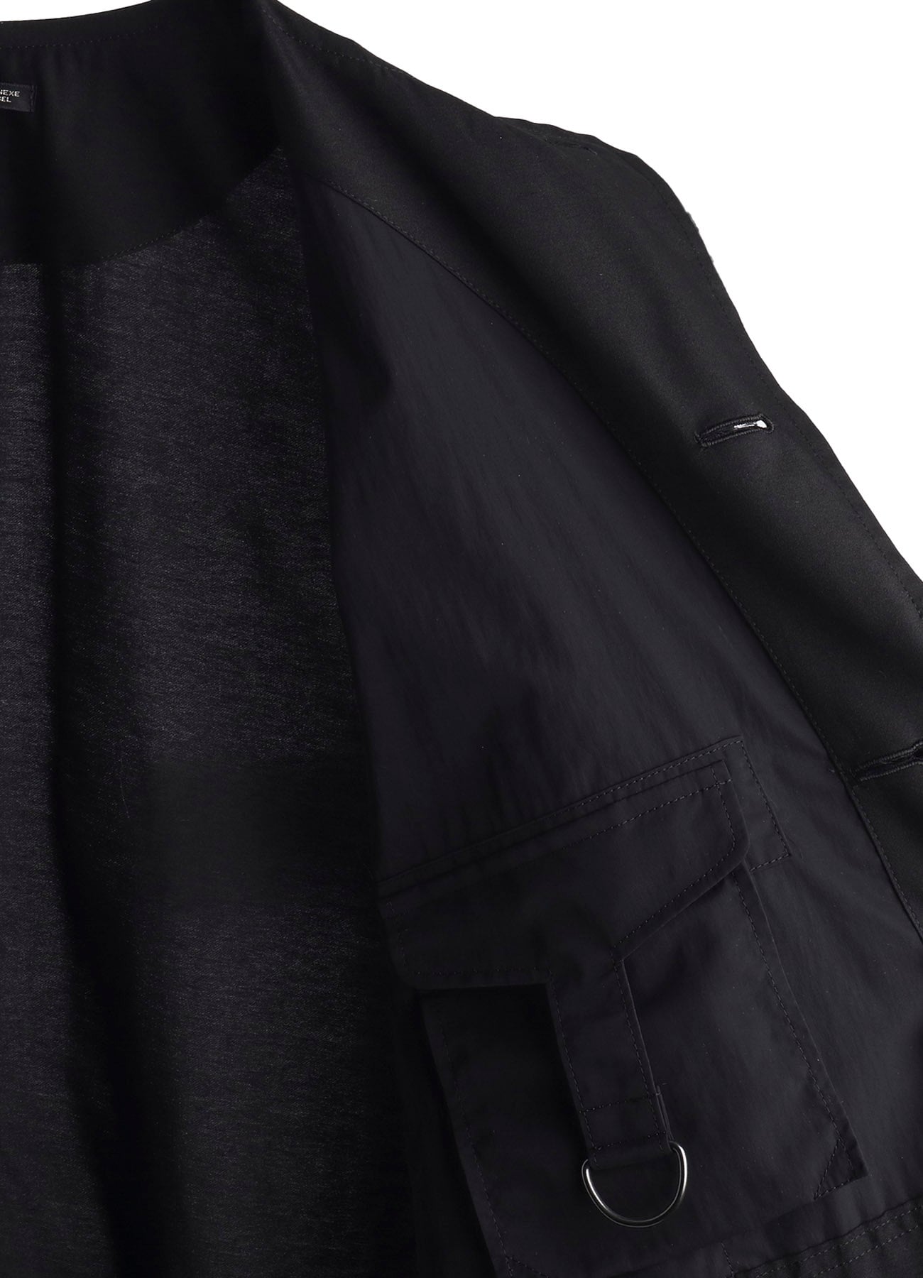 RECYCLE Ny PLAIN WEAVE OUT POCKET UNBALANCED COAT