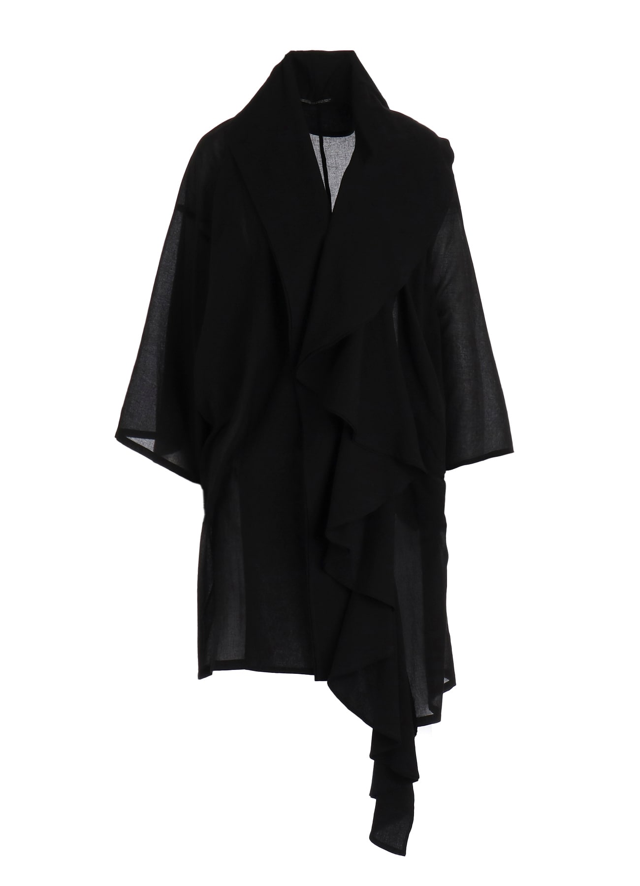 COTTON CHIFFON FLARED COAT