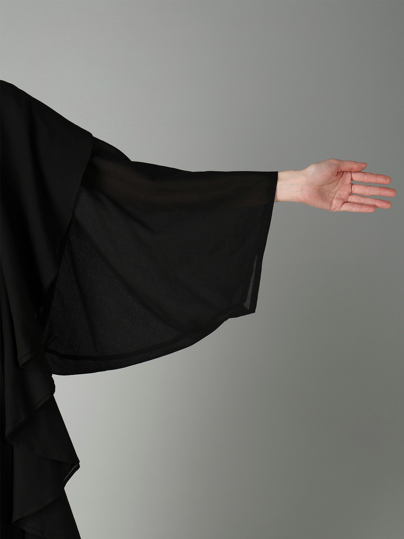 COTTON CHIFFON FLARED COAT