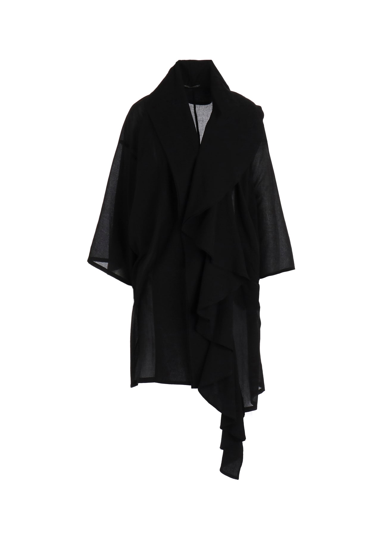 COTTON CHIFFON FLARED COAT