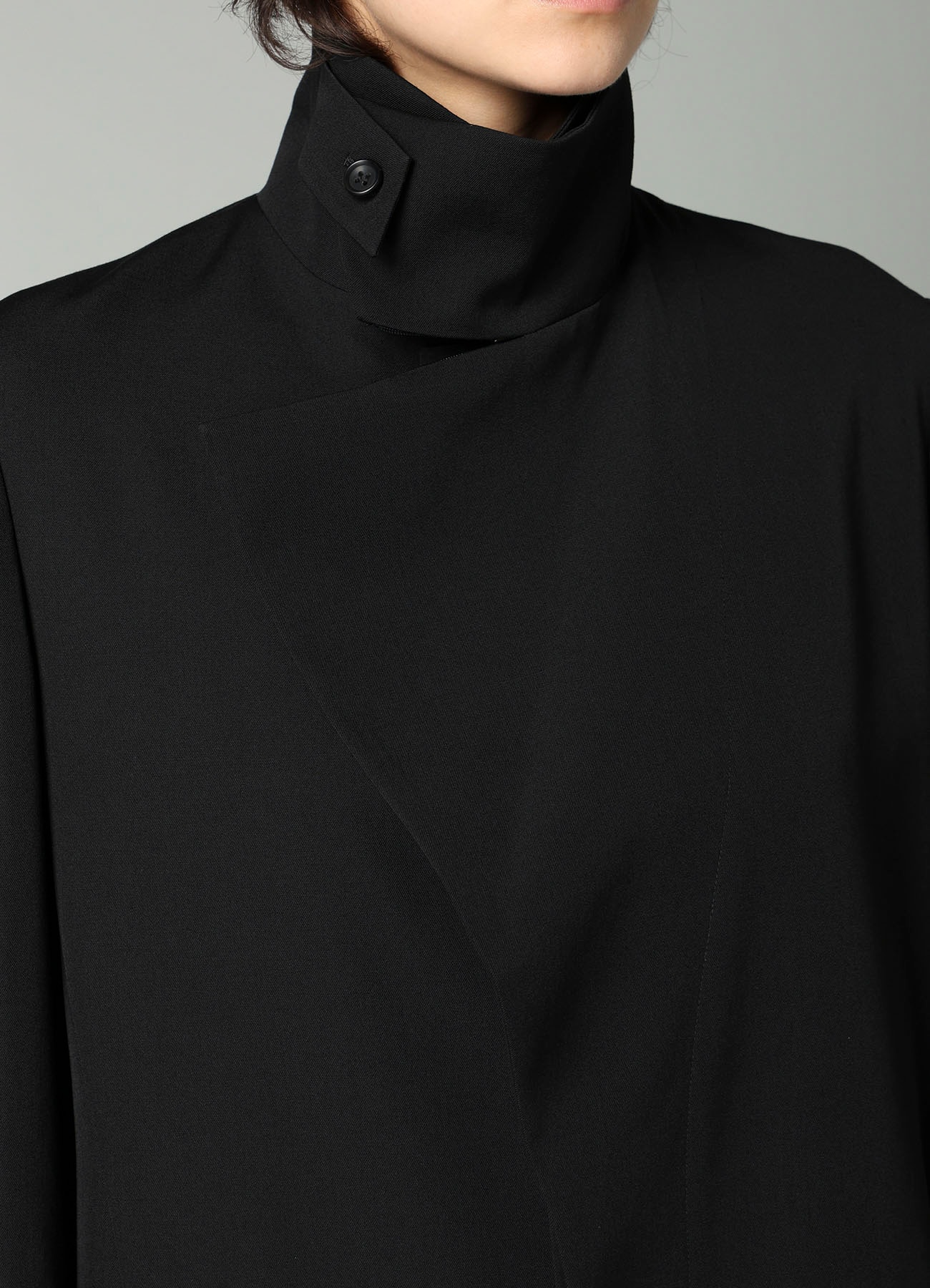 GABARDINE R DOUBLE LAYERED LONG COAT