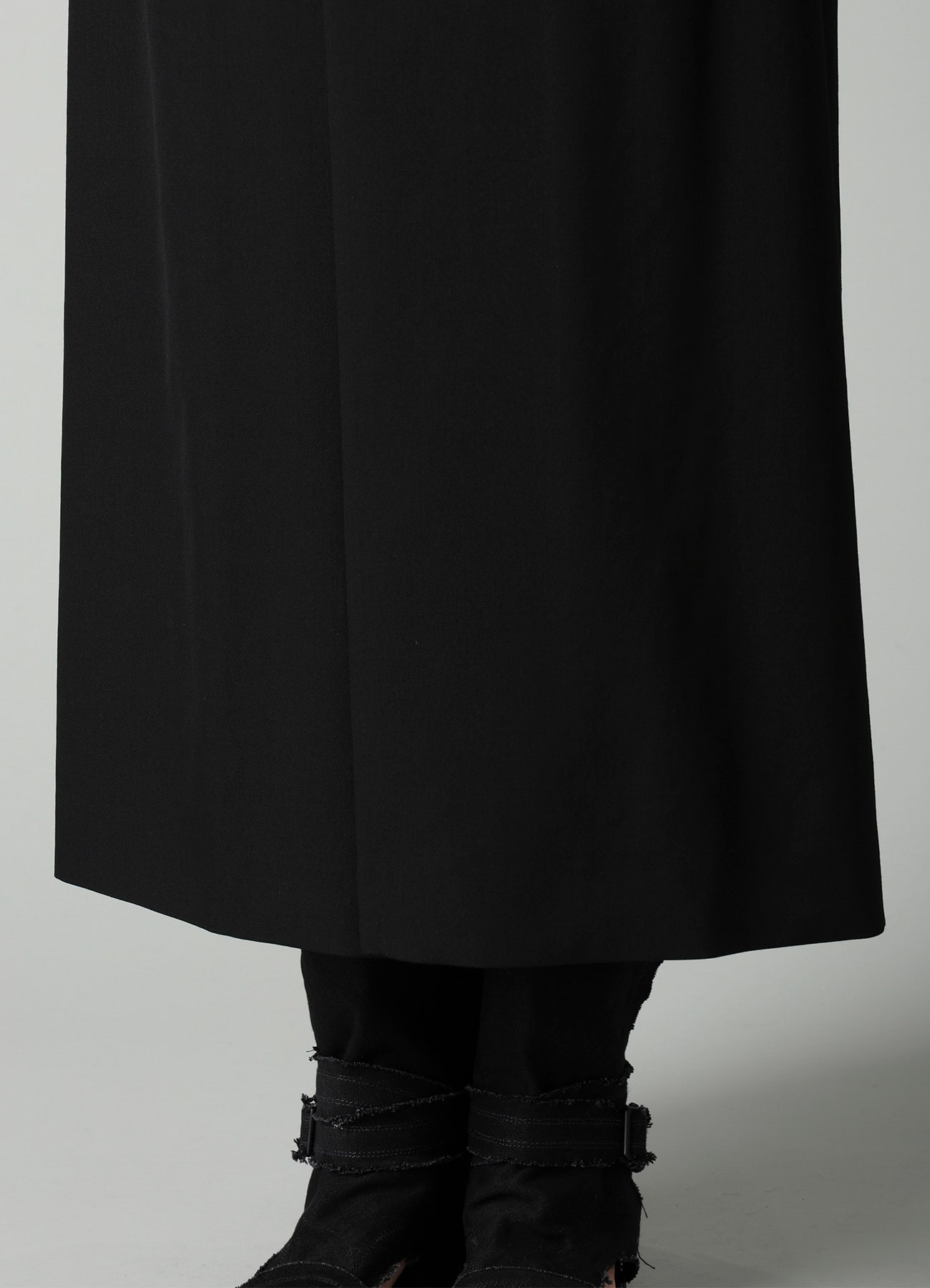 GABARDINE R DOUBLE LAYERED LONG COAT