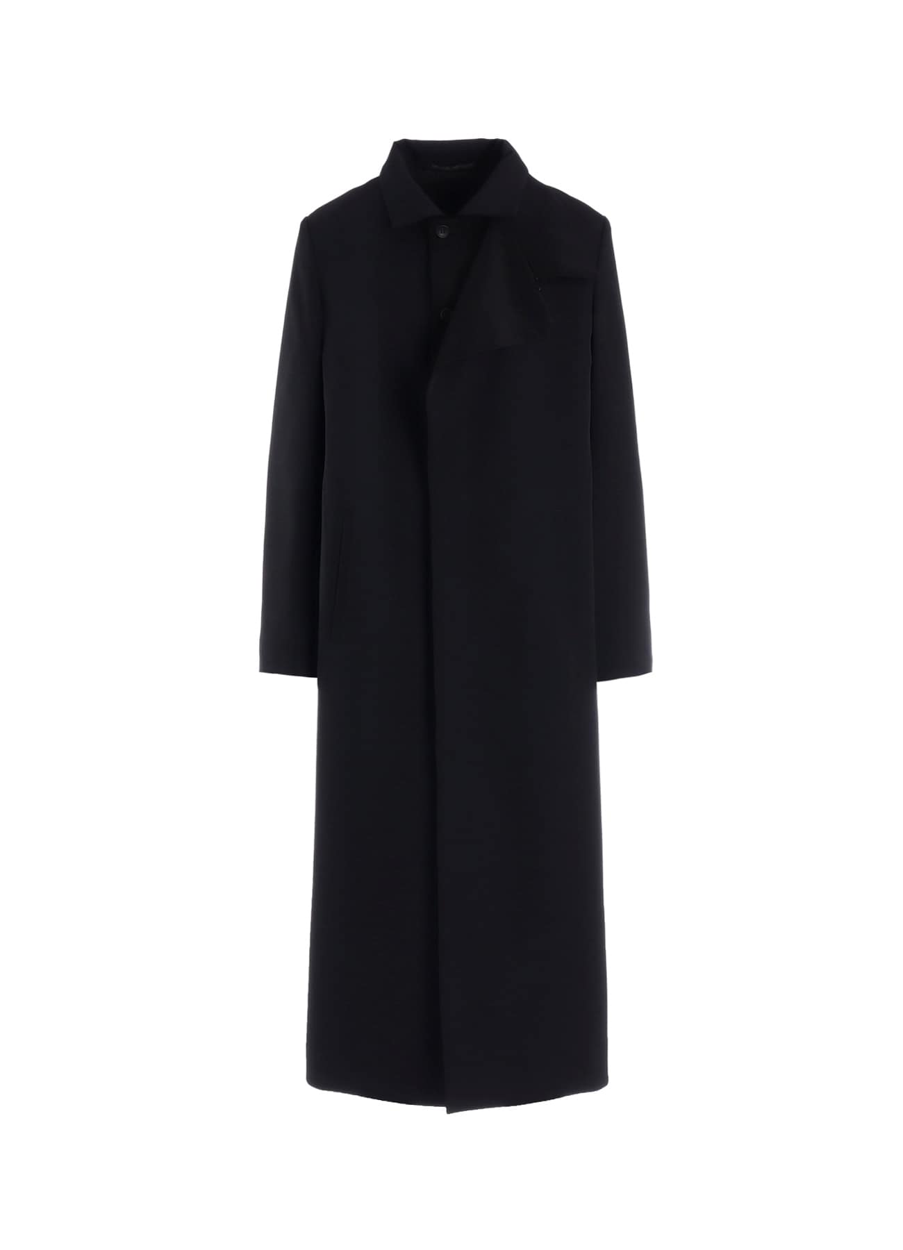 GABARDINE R DOUBLE LAYERED LONG COAT