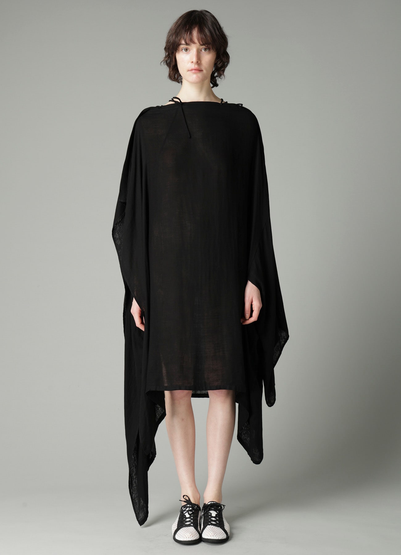 Ry DOUBLE LAYER GAUZE STRING ASYMMETRIC DRESS A