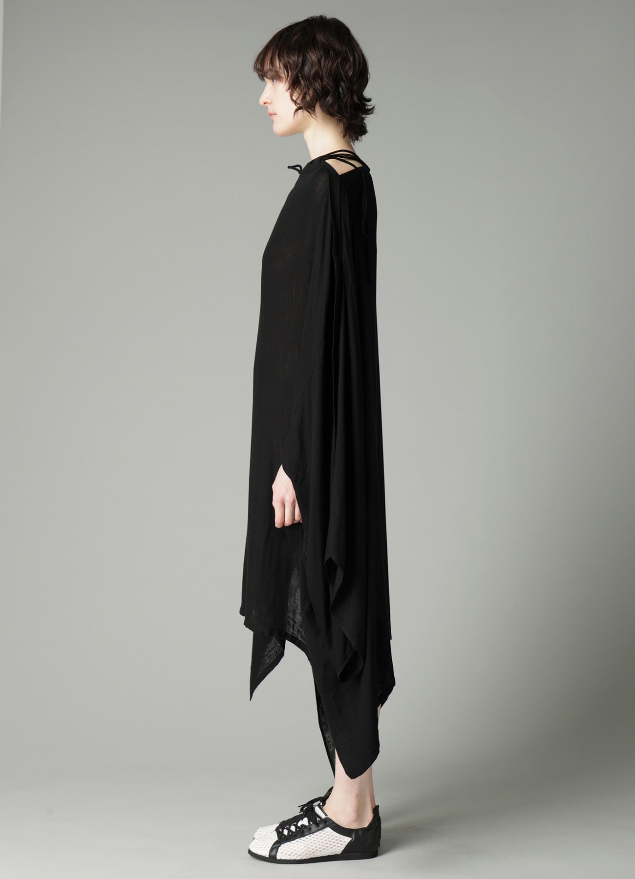 Ry DOUBLE LAYER GAUZE STRING ASYMMETRIC DRESS A