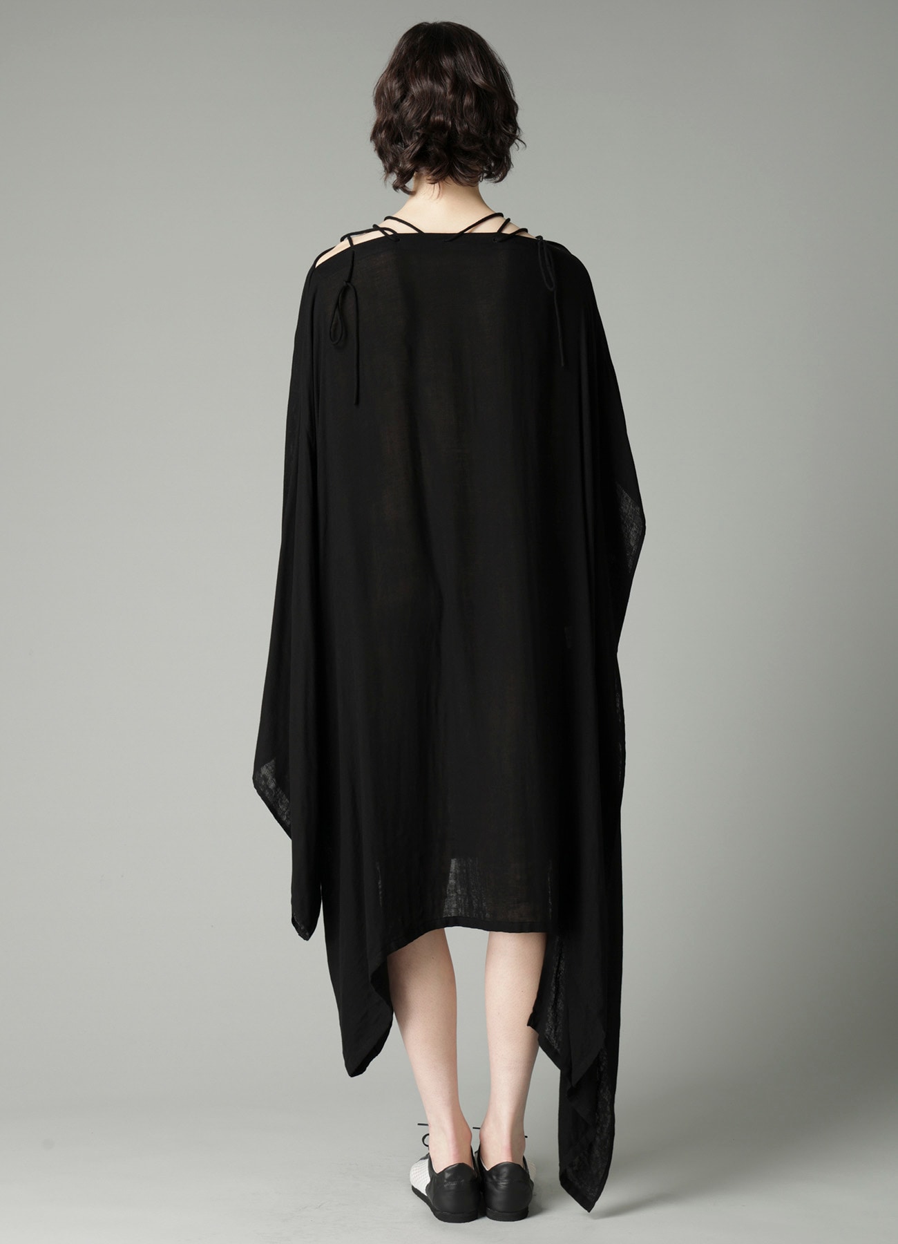 Ry DOUBLE LAYER GAUZE STRING ASYMMETRIC DRESS A