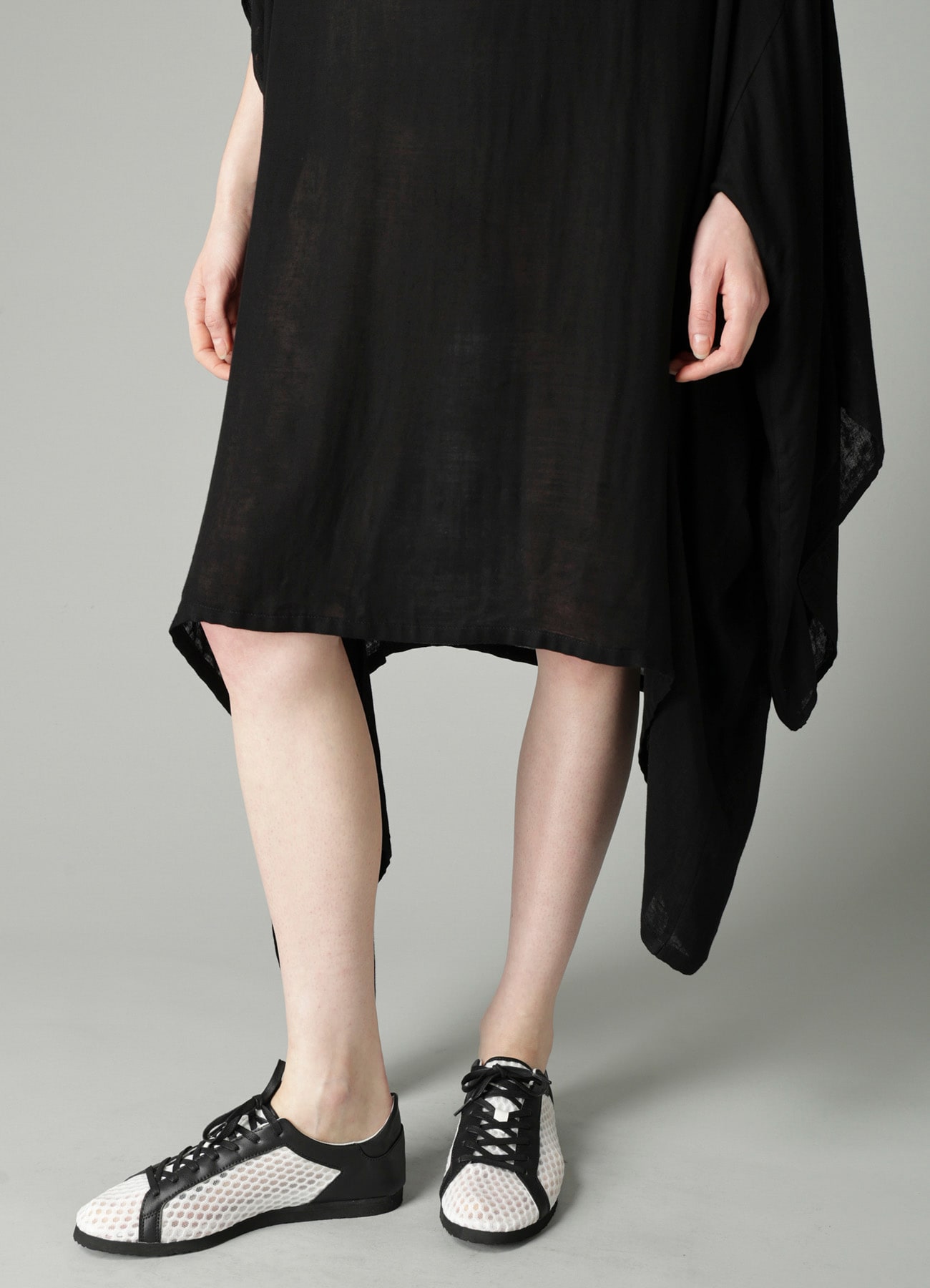 Ry DOUBLE LAYER GAUZE STRING ASYMMETRIC DRESS A