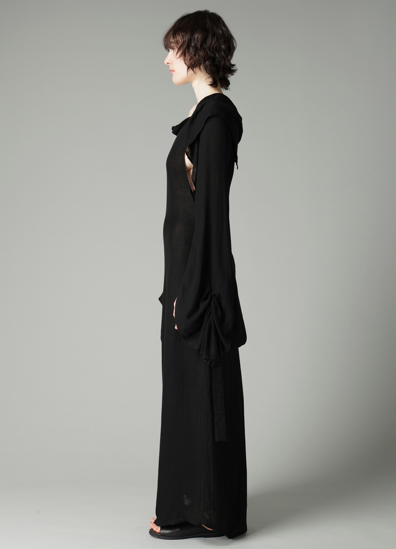 Ry DOUBLE LAYER GAUZE L LONG SLEEVE DRESS A