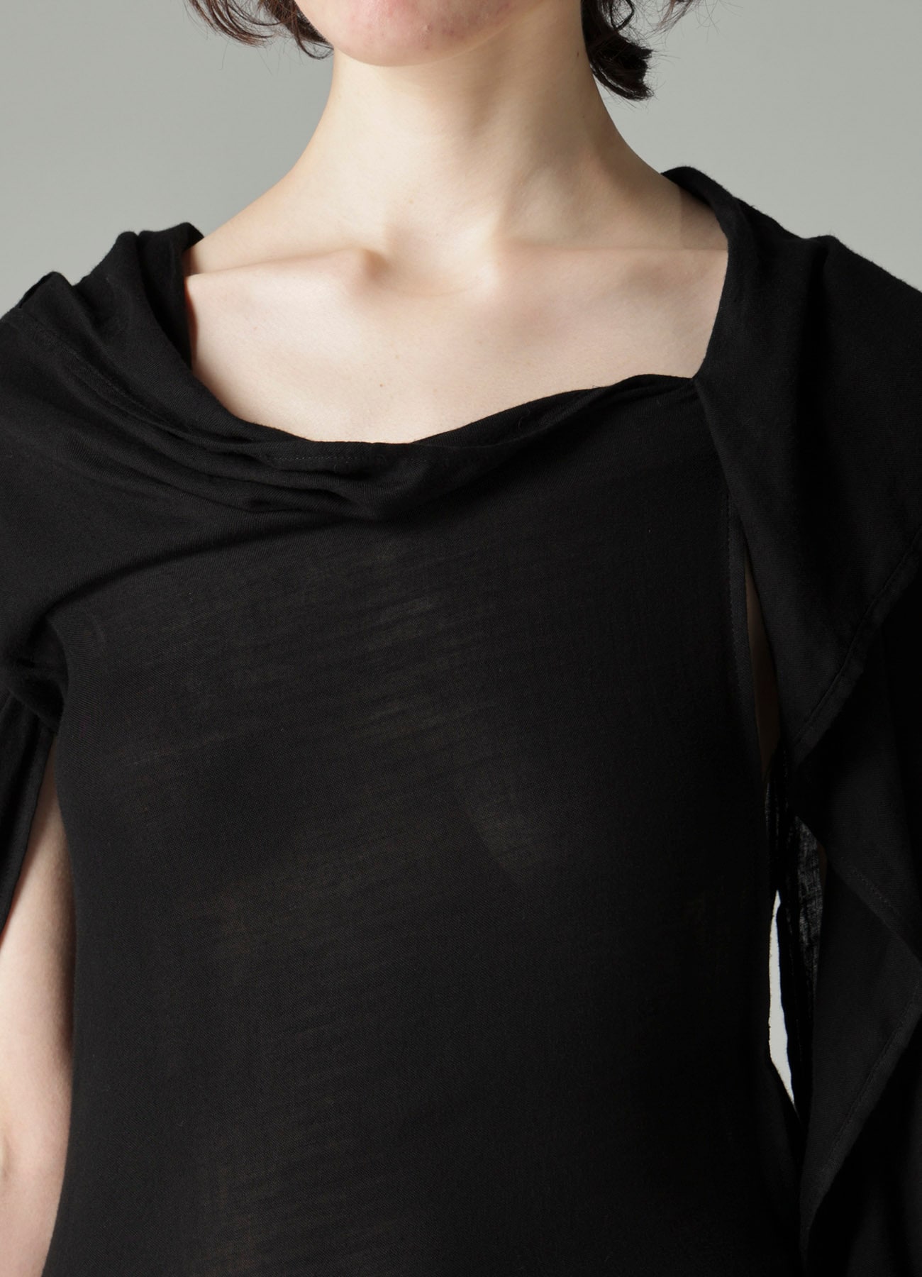 Ry DOUBLE LAYER GAUZE L LONG SLEEVE DRESS A