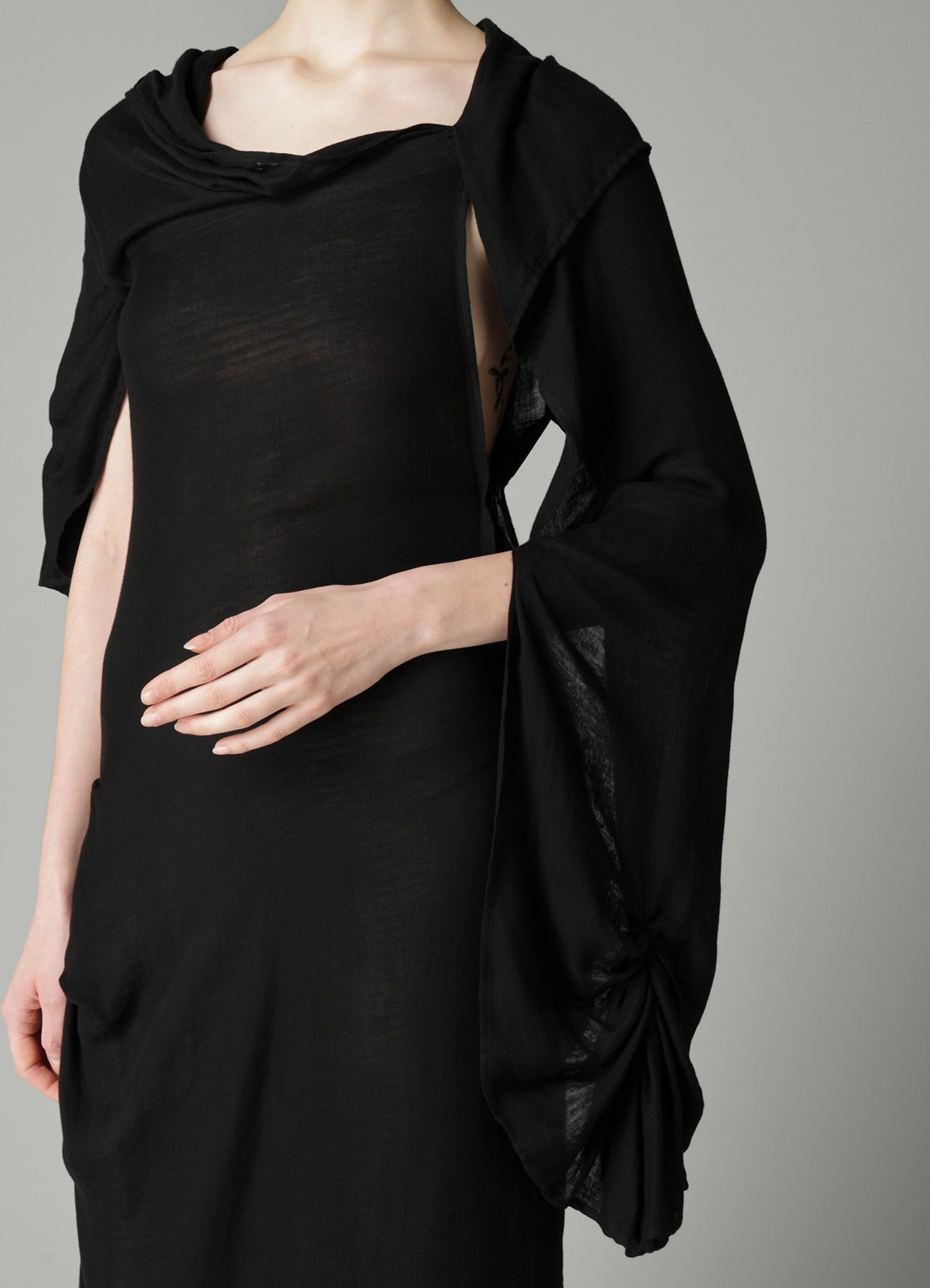 Ry DOUBLE LAYER GAUZE L LONG SLEEVE DRESS A