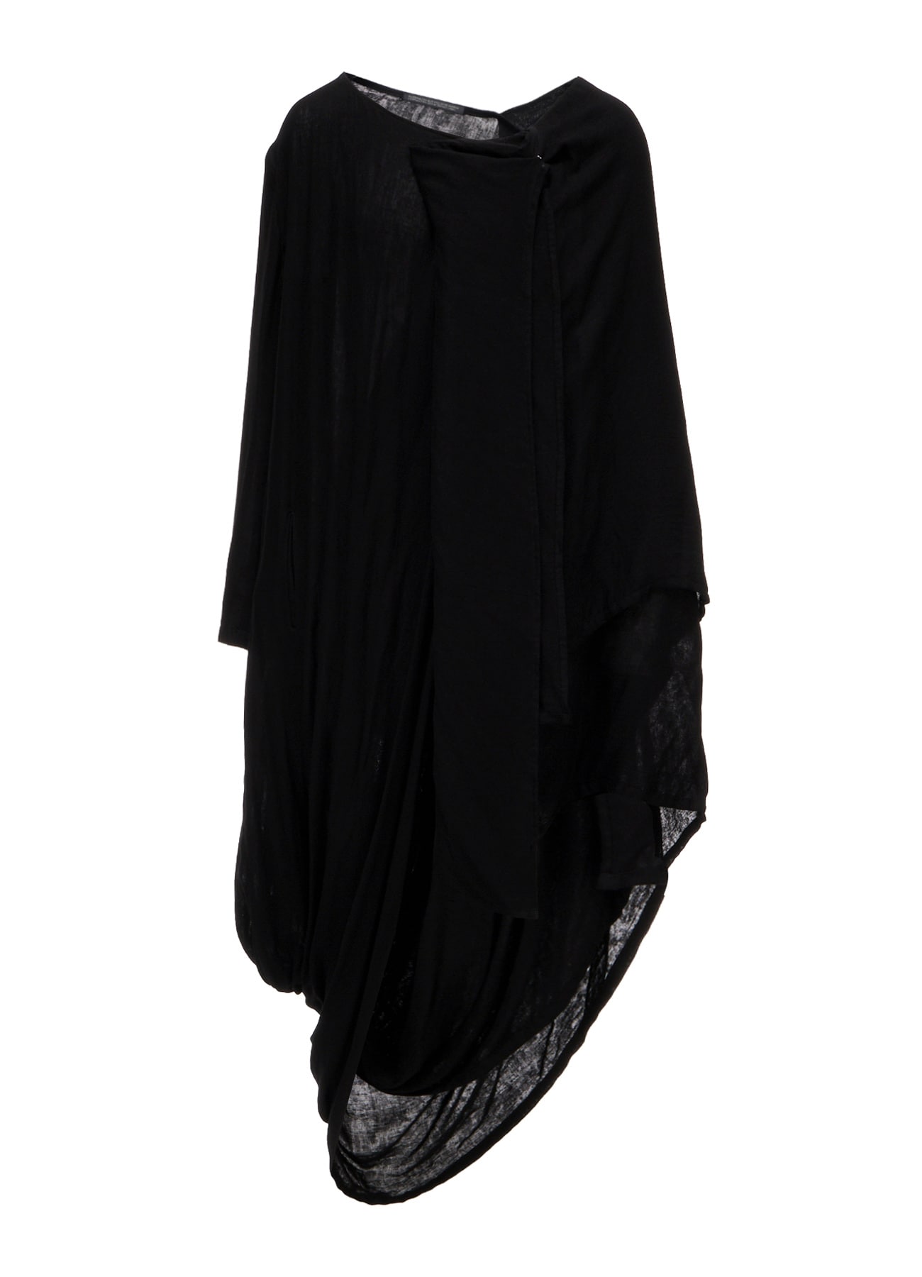 Ry DOUBLE LAYER GAUZE L DRAPED DRESS