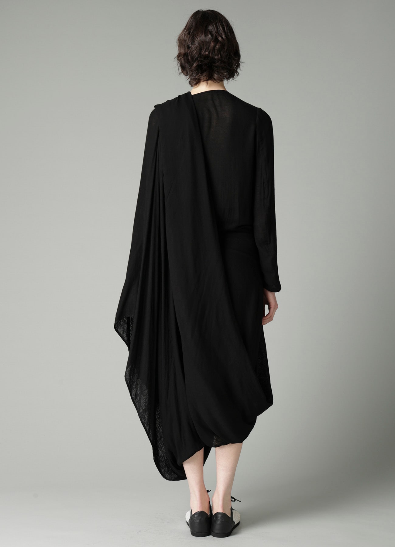 Ry DOUBLE LAYER GAUZE L DRAPED DRESS