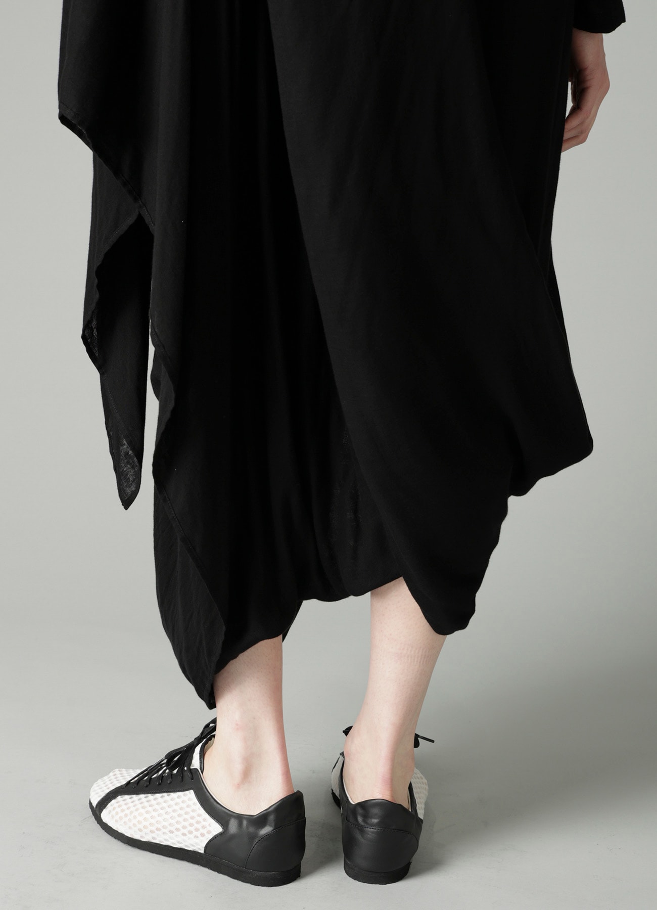 Ry DOUBLE LAYER GAUZE L DRAPED DRESS