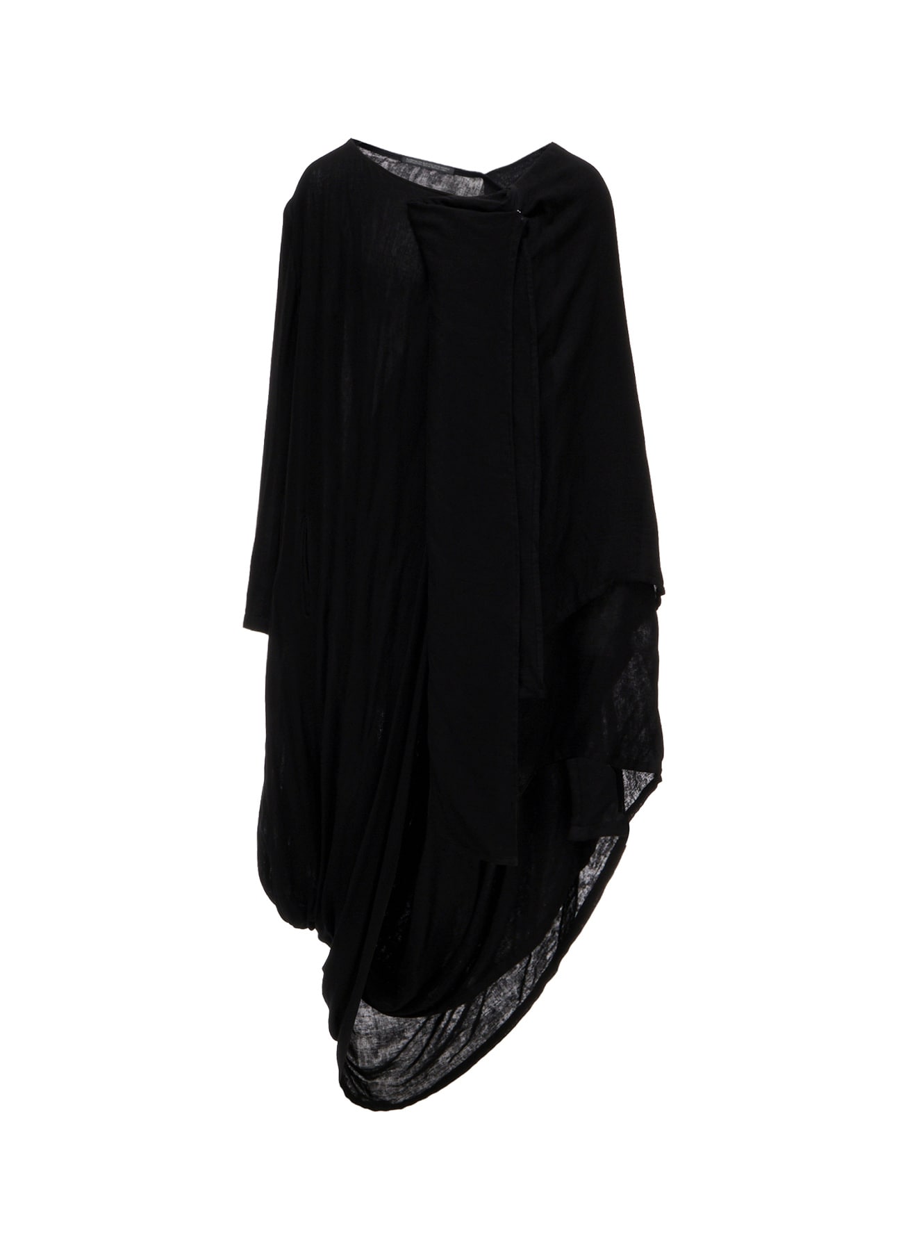 Ry DOUBLE LAYER GAUZE L DRAPED DRESS