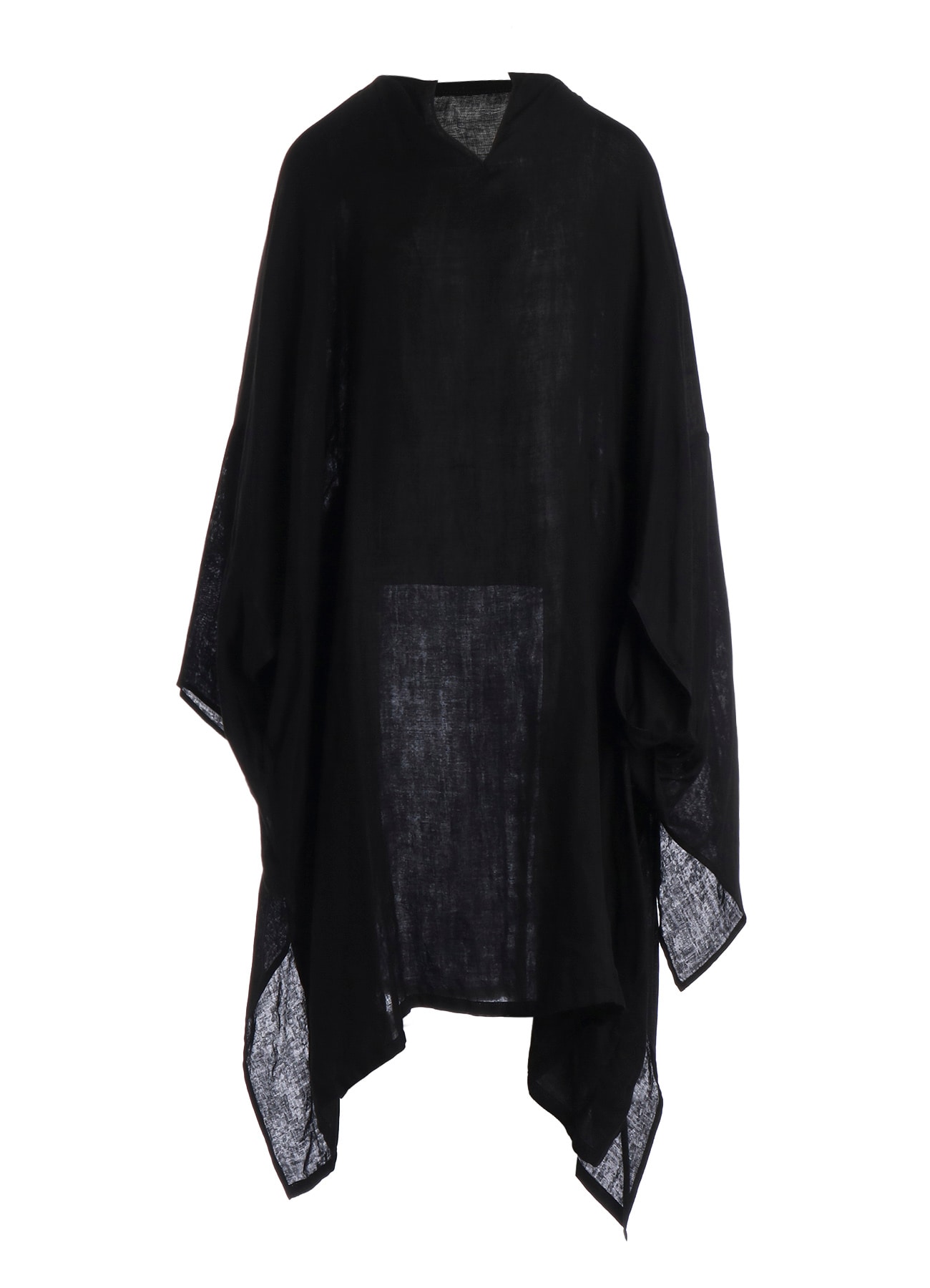 Ry DOUBLE LAYER GAUZE V NECK SLIT DRESS