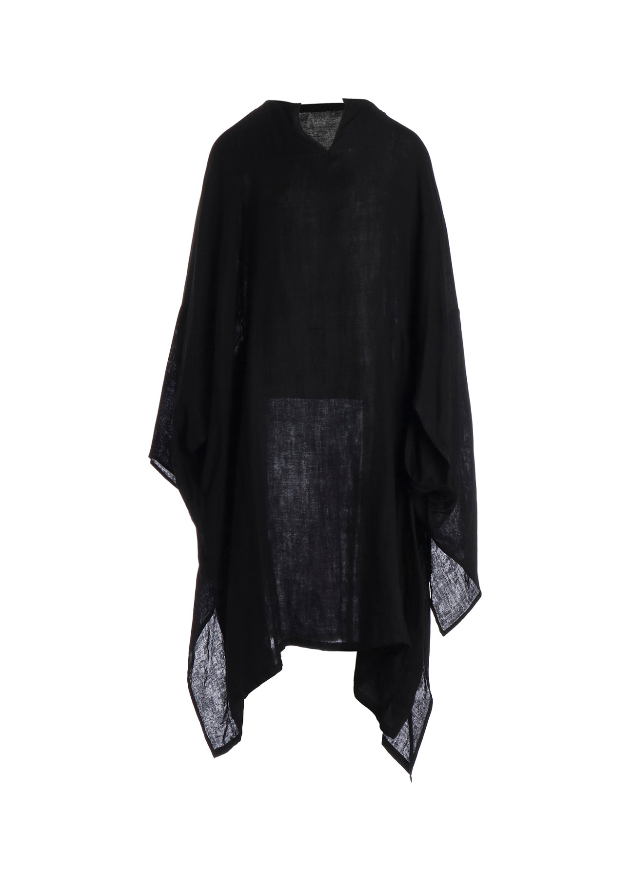 Ry DOUBLE LAYER GAUZE V NECK SLIT DRESS