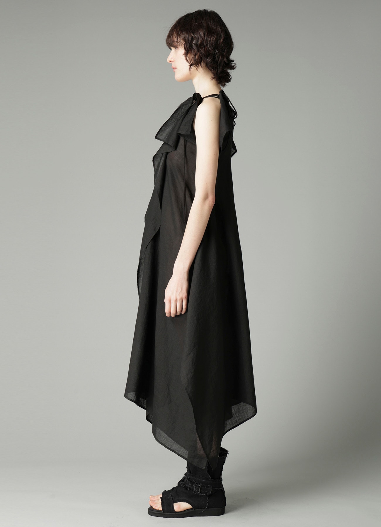 Ra LAWN SHOULDER S DRAPED DRESS